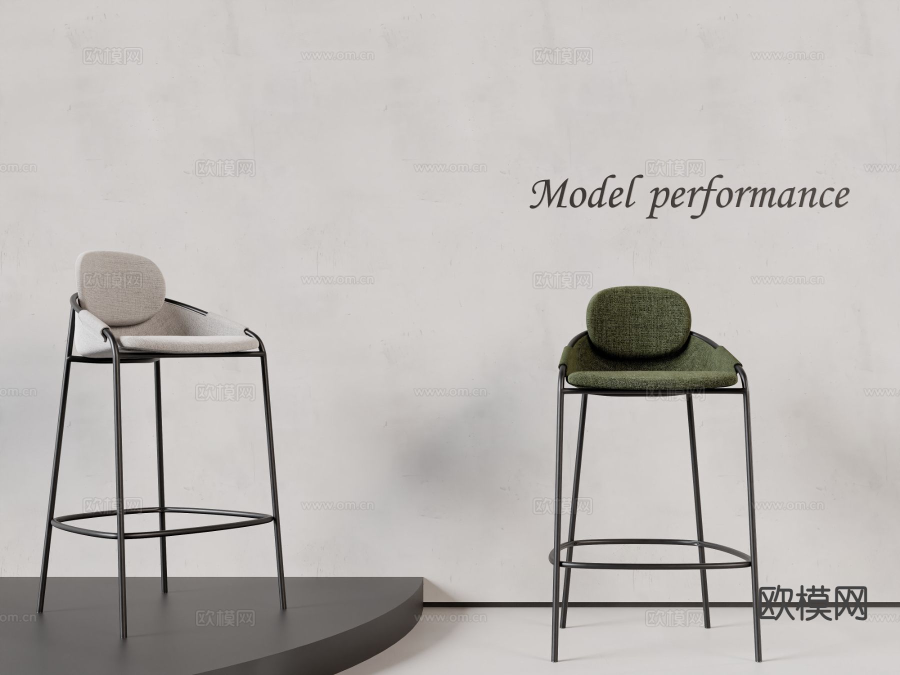 现代吧椅 吧凳 高脚凳3d模型下载