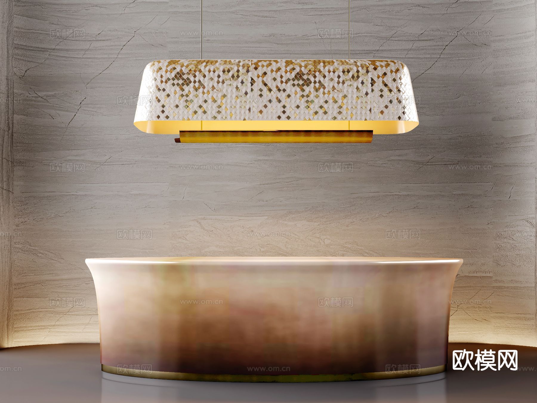 现代酒店前台 接待台 端景台3d模型下载