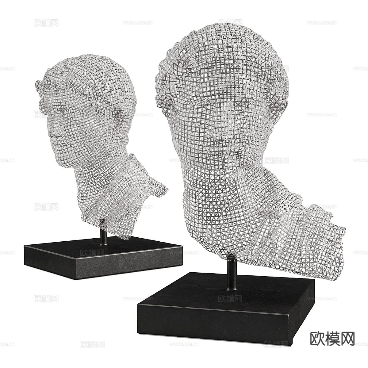 欧式雕塑 哈德良半身像3d模型