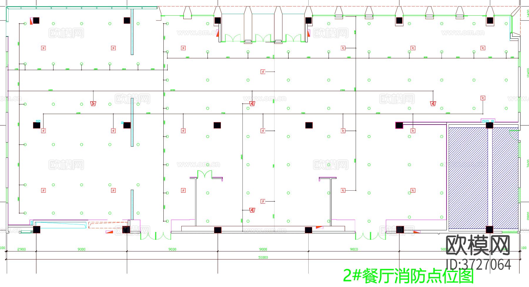 员工餐厅CAD平面图