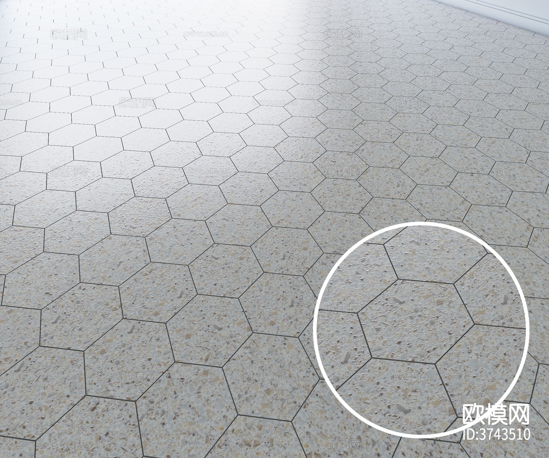 浅色六角砖材质下载