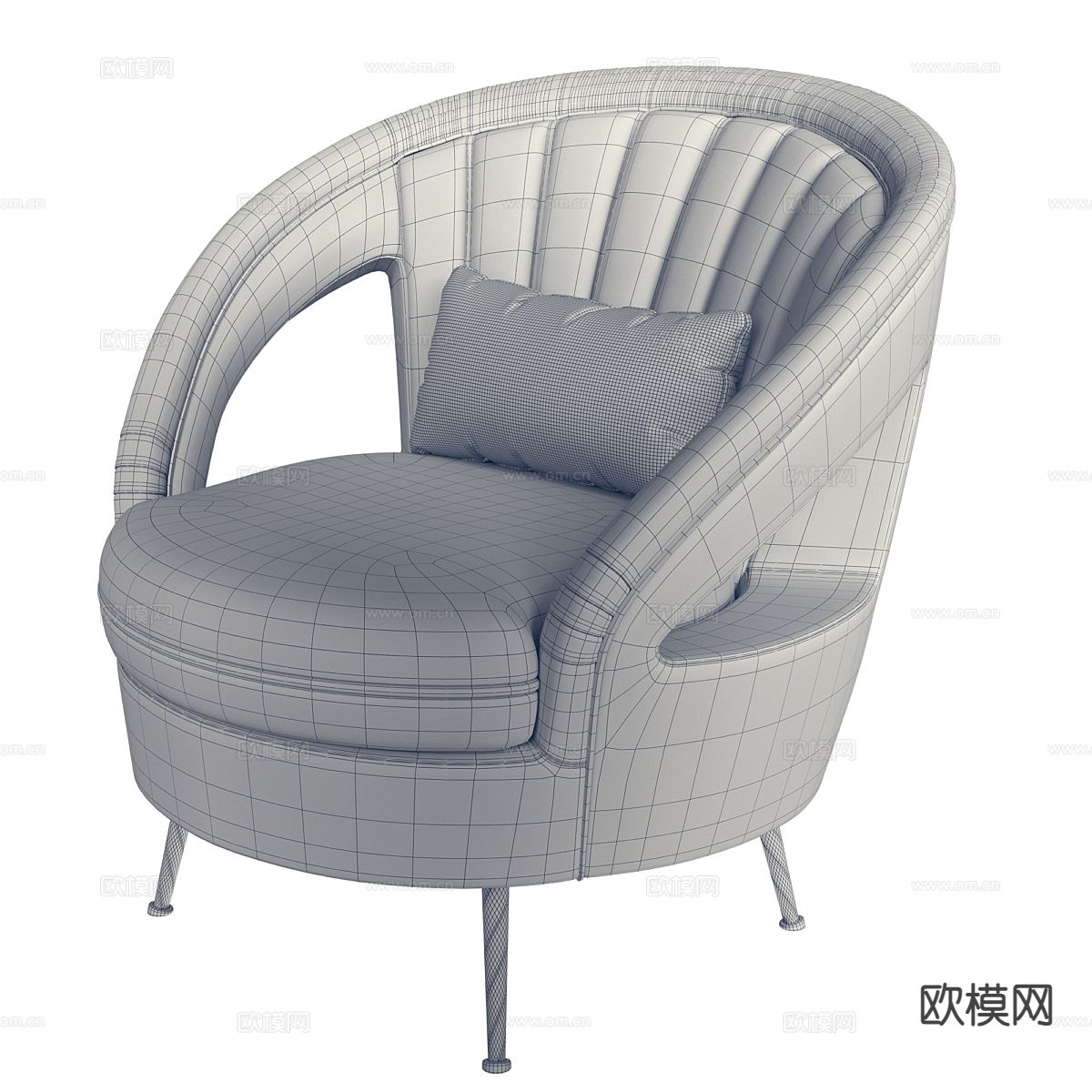 Bedding 意式沙发椅 休闲椅3d模型