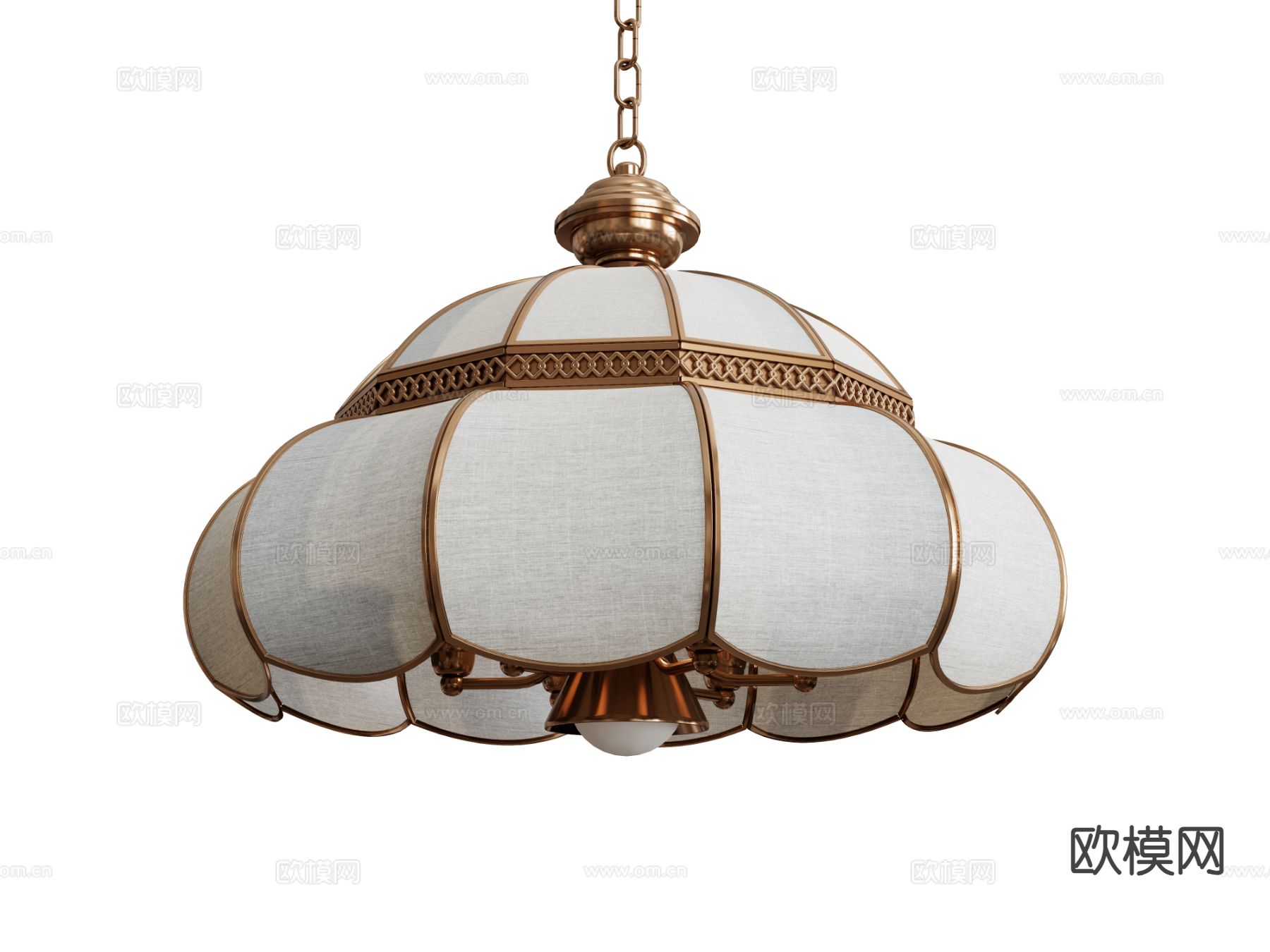 欧式吊灯花灯 吊灯su模型下载（渲染图2）