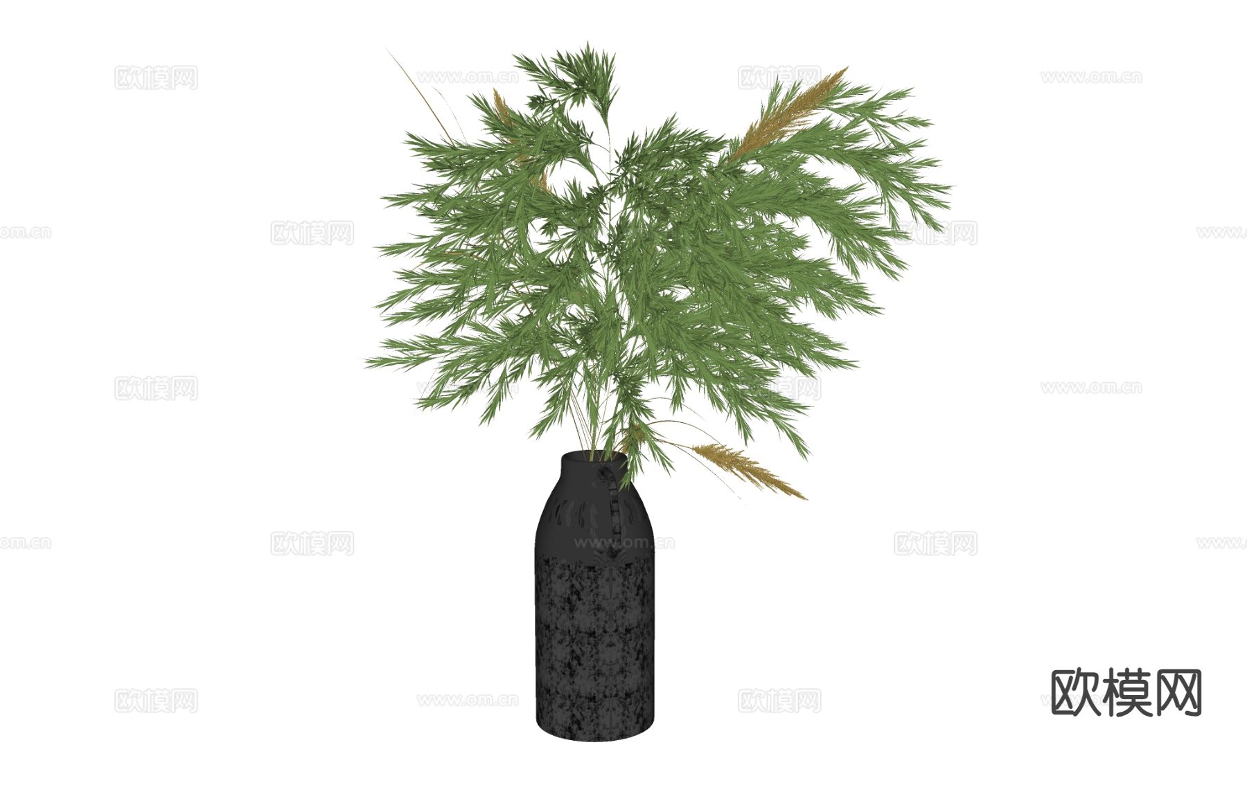 现代花瓶植物su模型