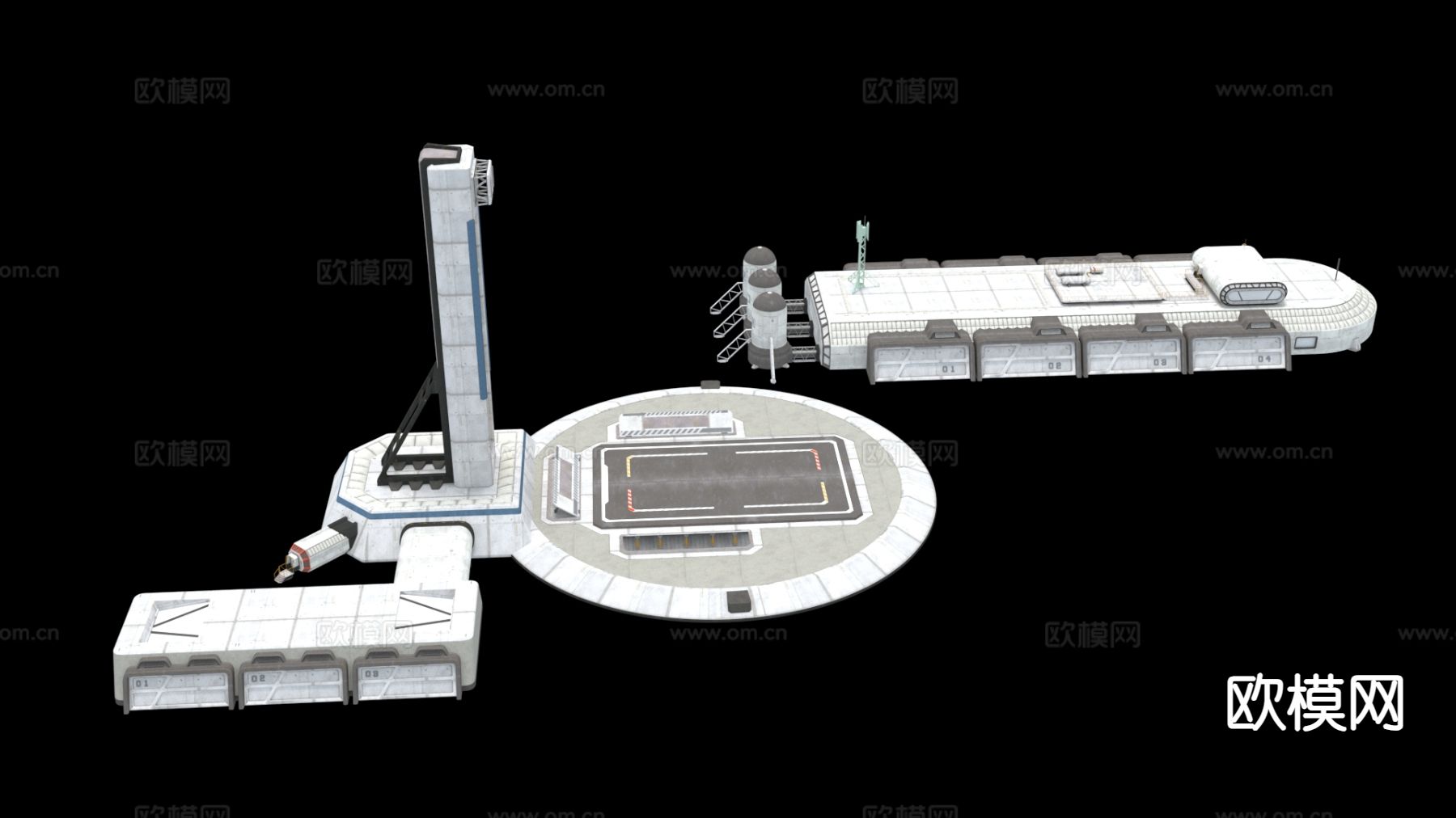 月球基地 太空设备su模型