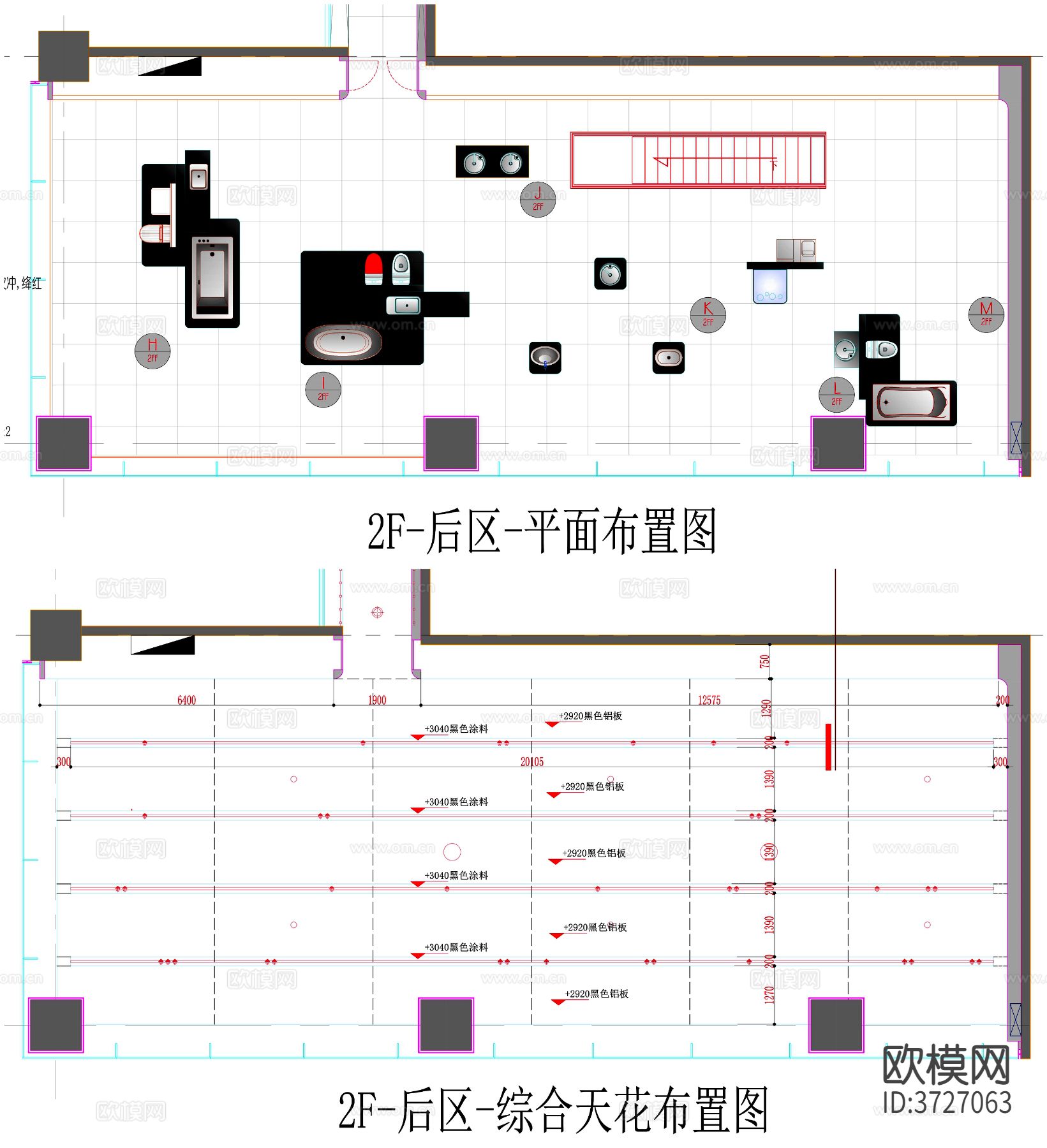 卫浴展厅CAD平面图