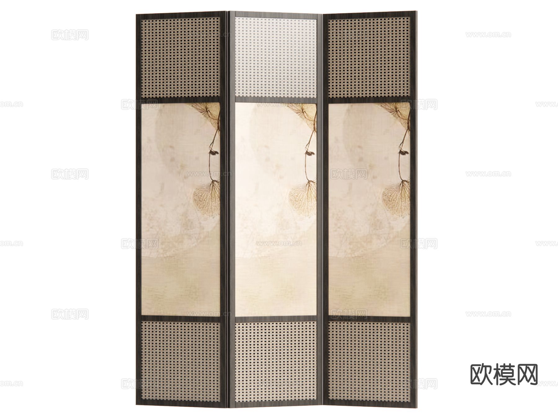 新中式屏风su模型下载（渲染图2）