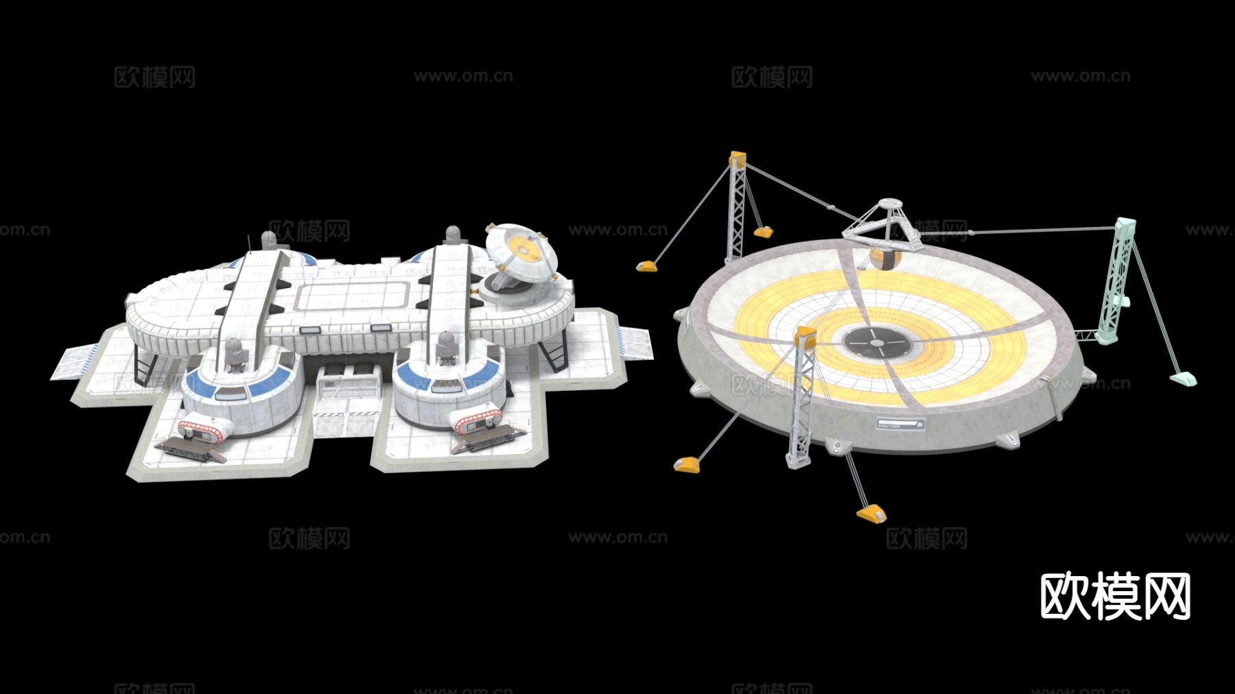 月球基地 太空设备su模型