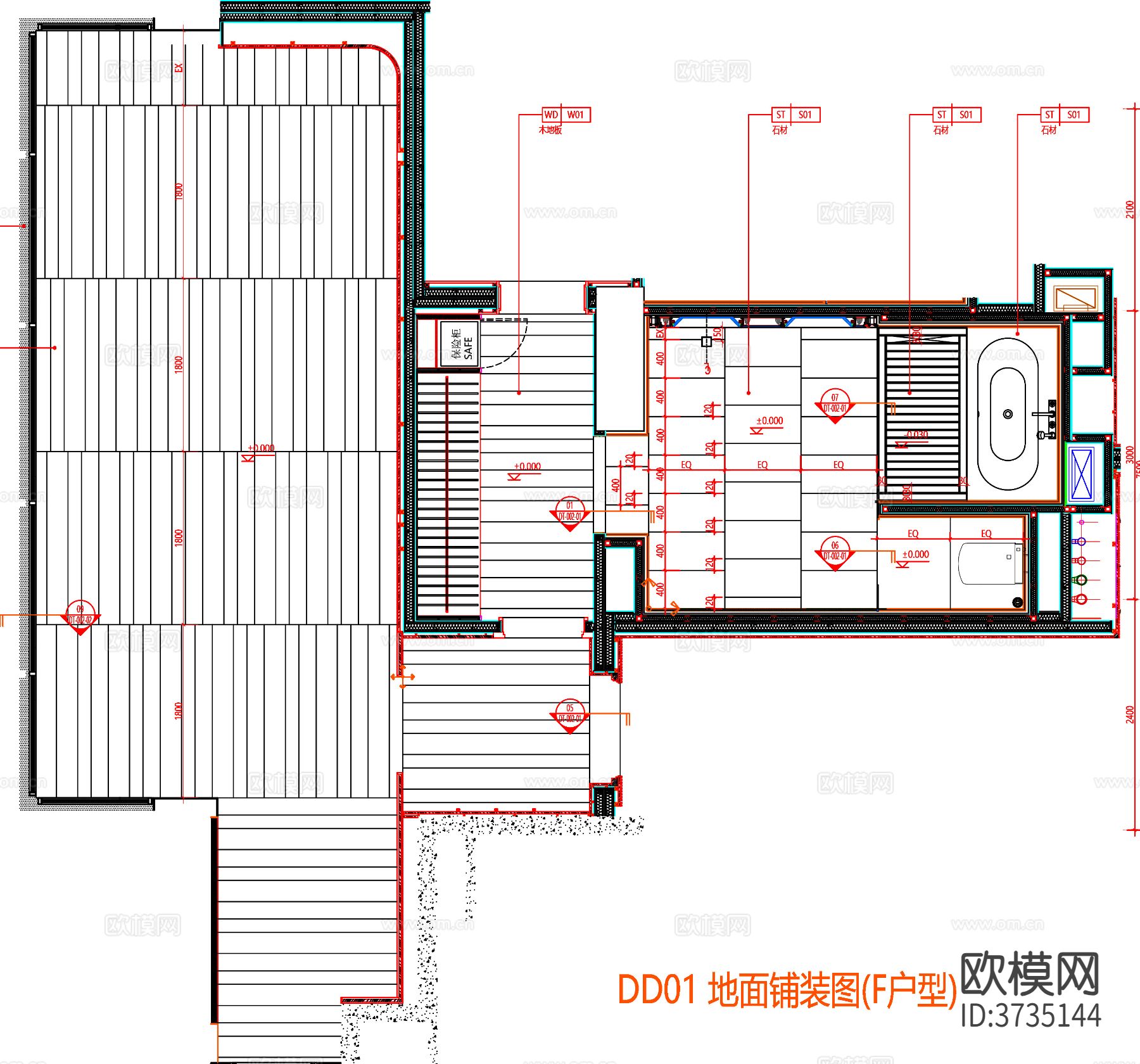 酒店客房 酒店房间 客房平面图 房间平面布局 客房平面布置cad施工图