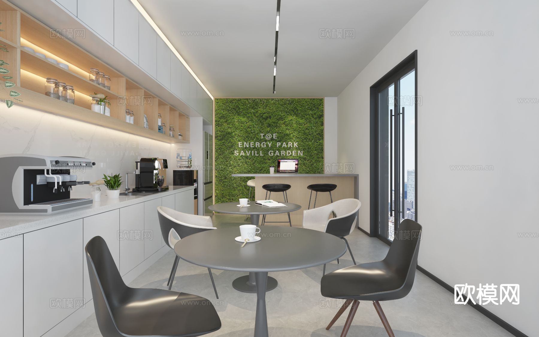 办公室 茶水间 水吧台su模型下载（渲染图3）