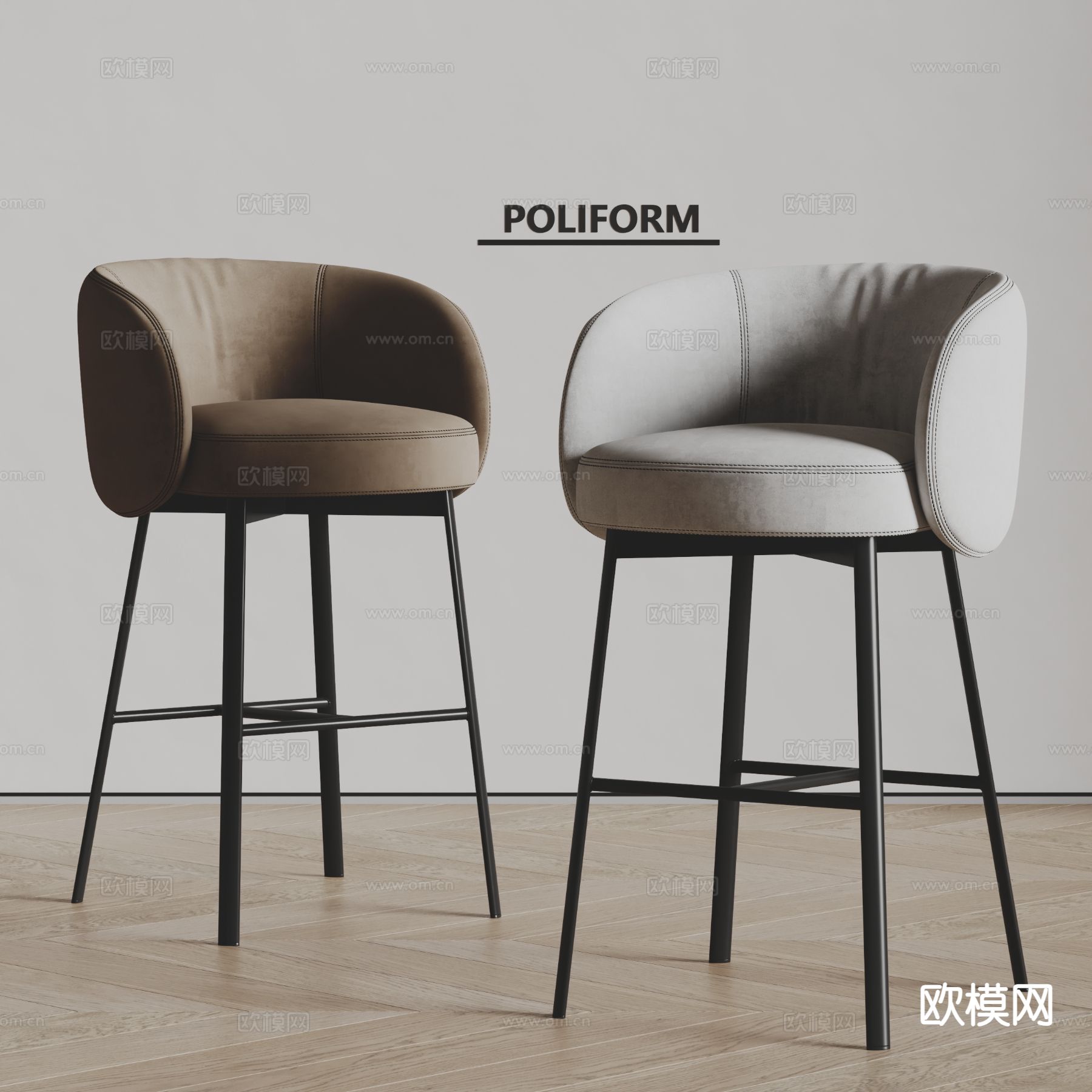 poliform 吧椅 吧凳 高脚凳3d模型