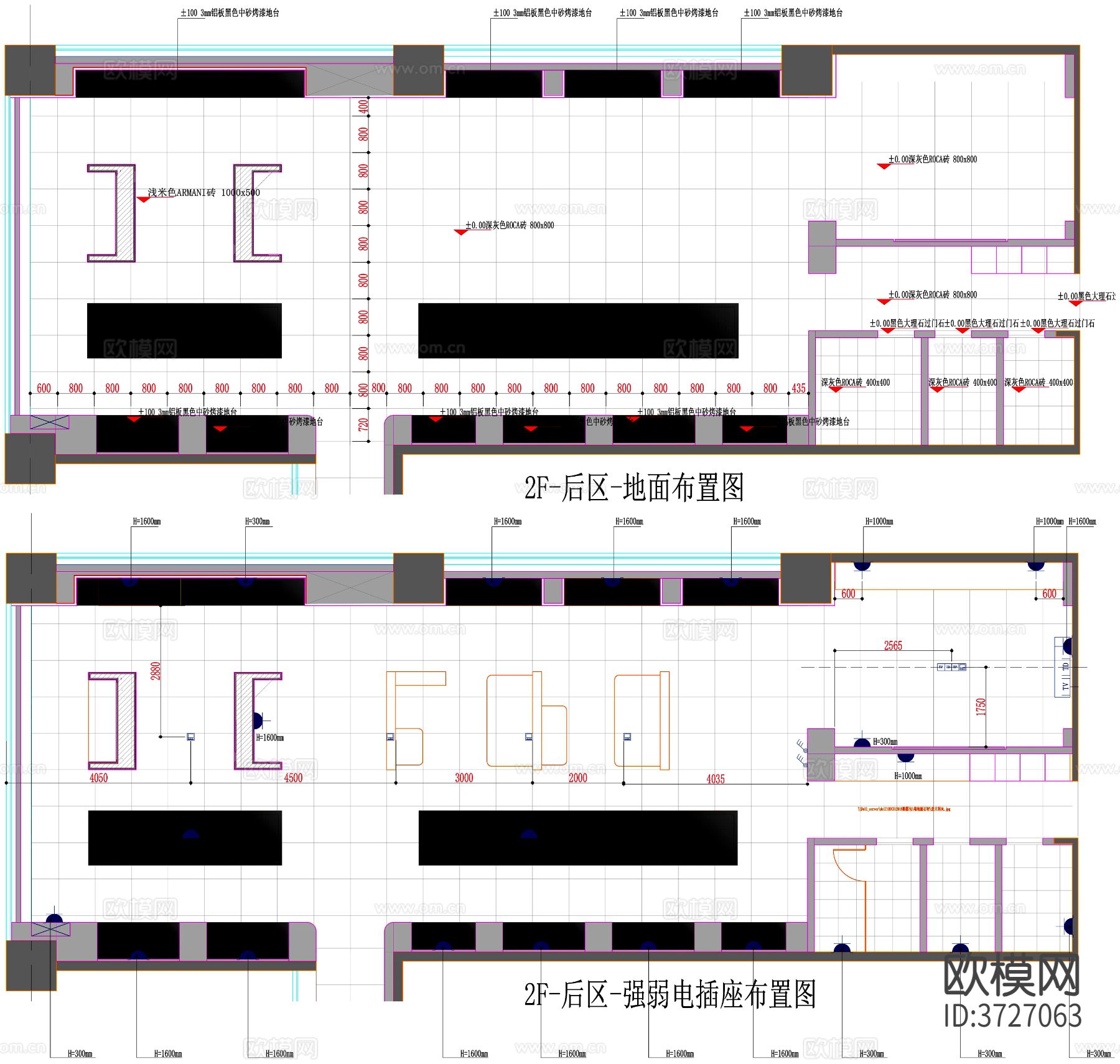 卫浴展厅CAD平面图