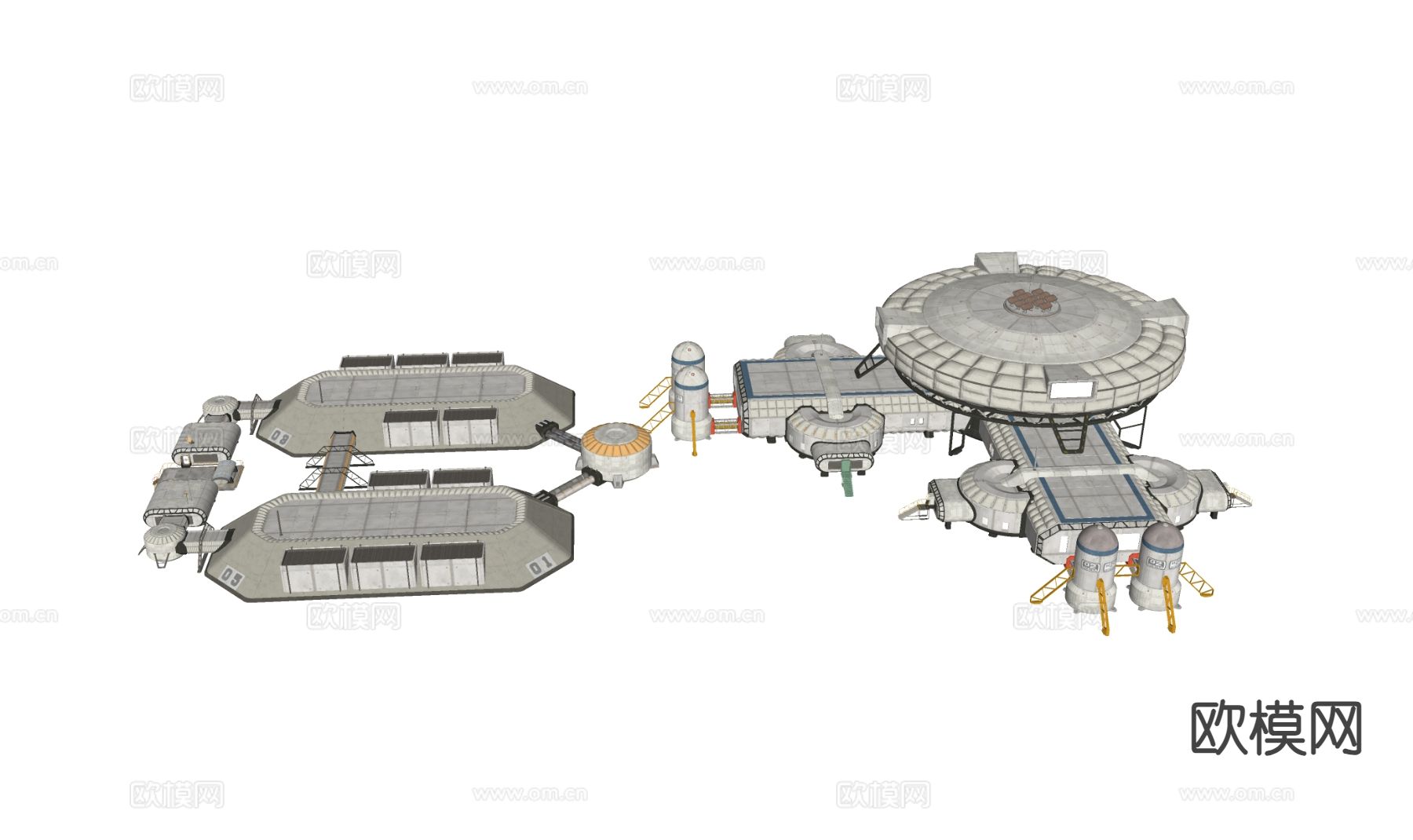 月球基地 太空设备su模型下载（渲染图1）