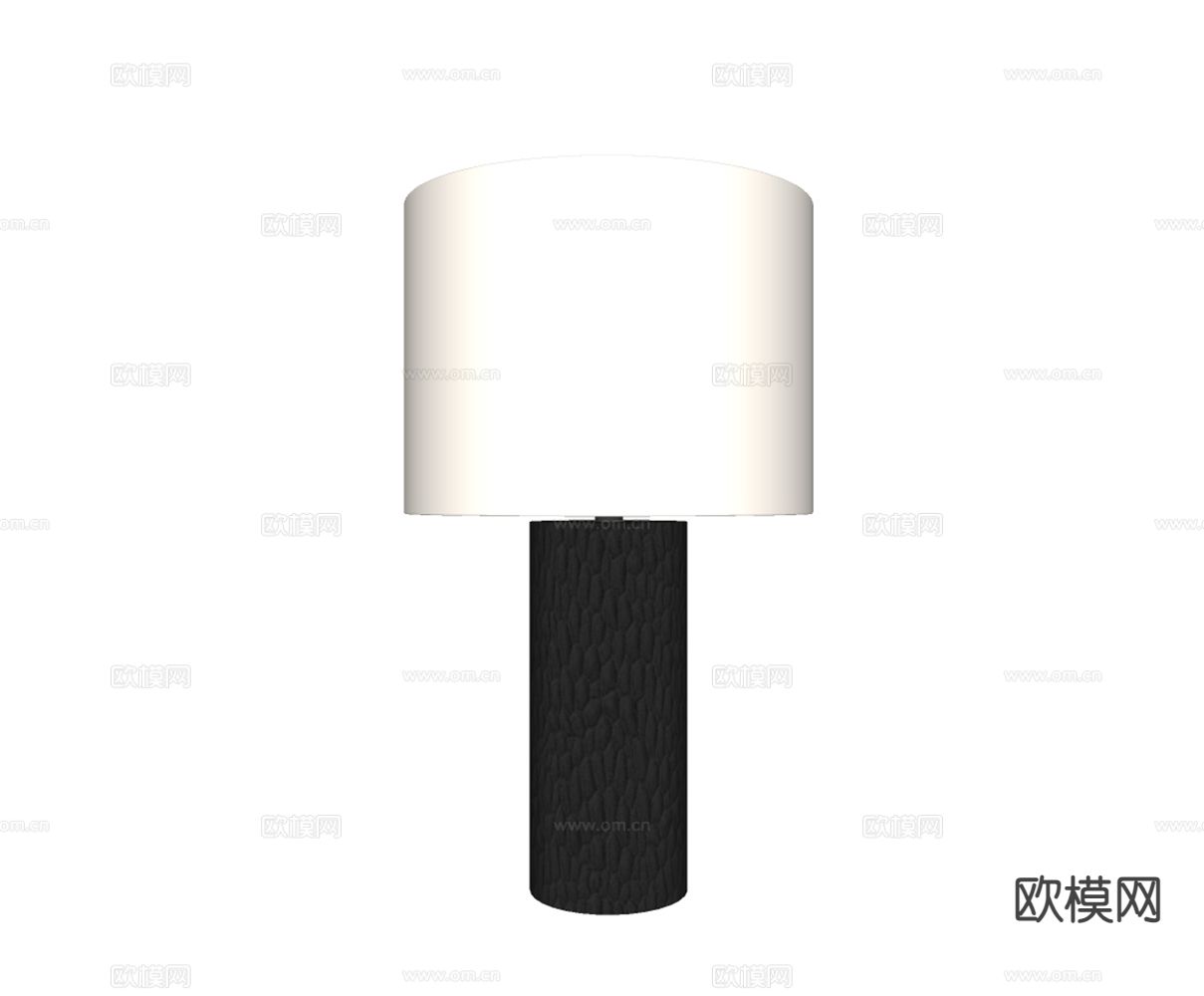 现代台灯su模型下载（渲染图1）