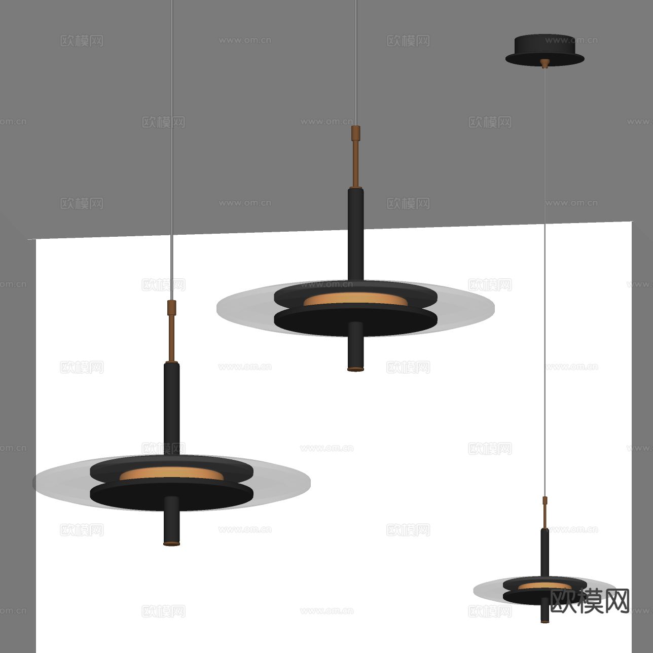 现代轻奢吊灯su模型下载（渲染图1）