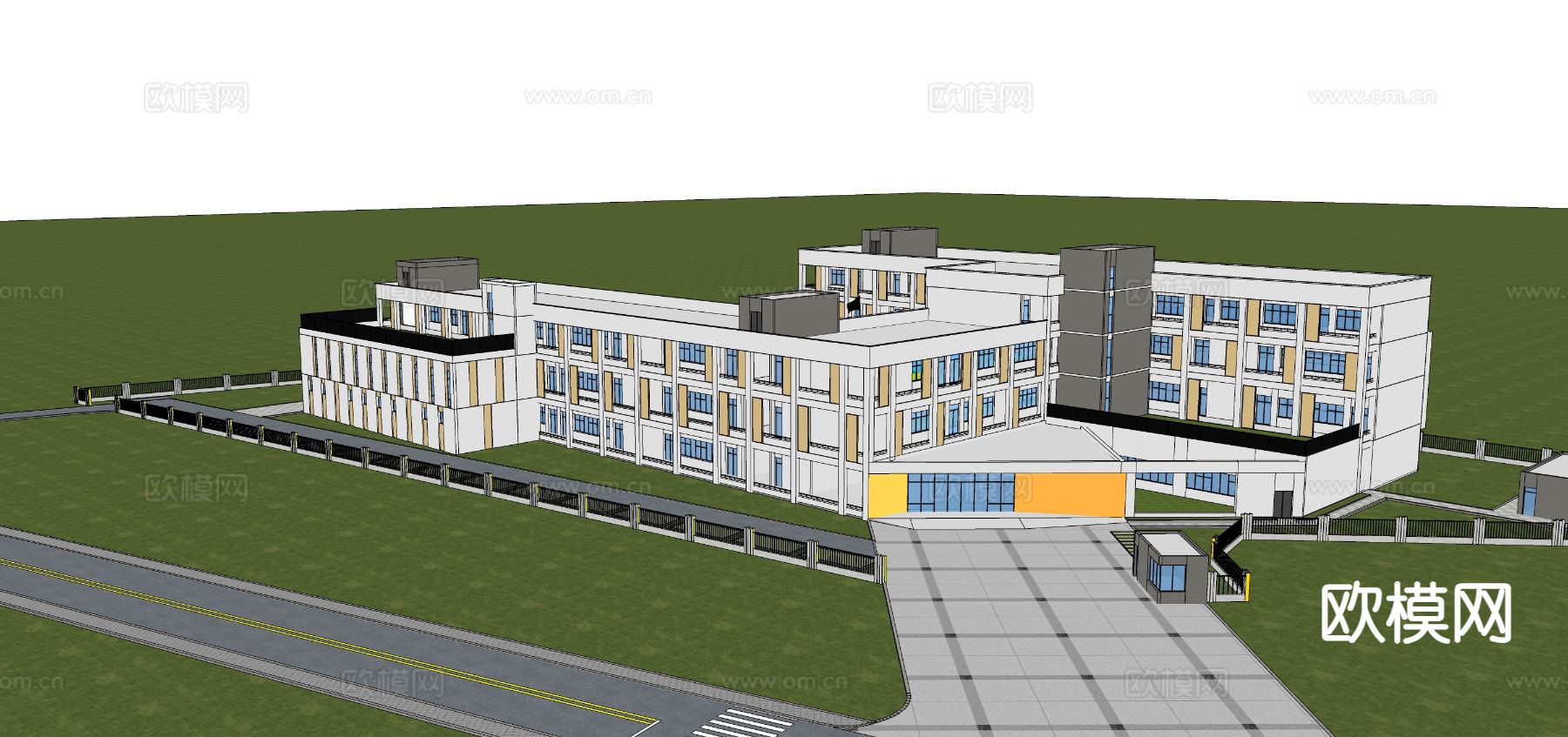 学校建筑 教学楼su模型