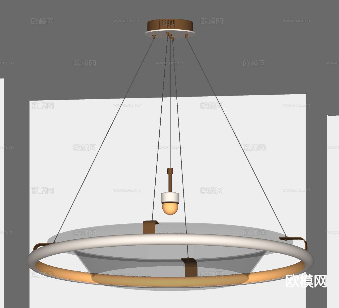 现代轻奢吊灯su模型下载（渲染图1）