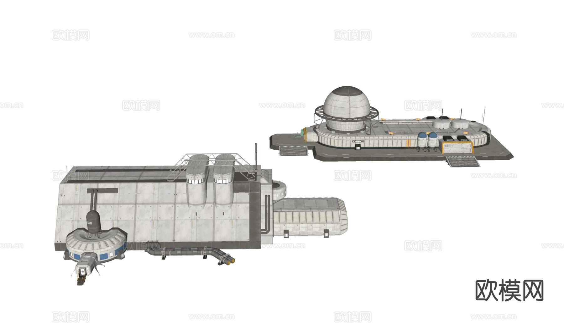月球基地 太空设备su模型