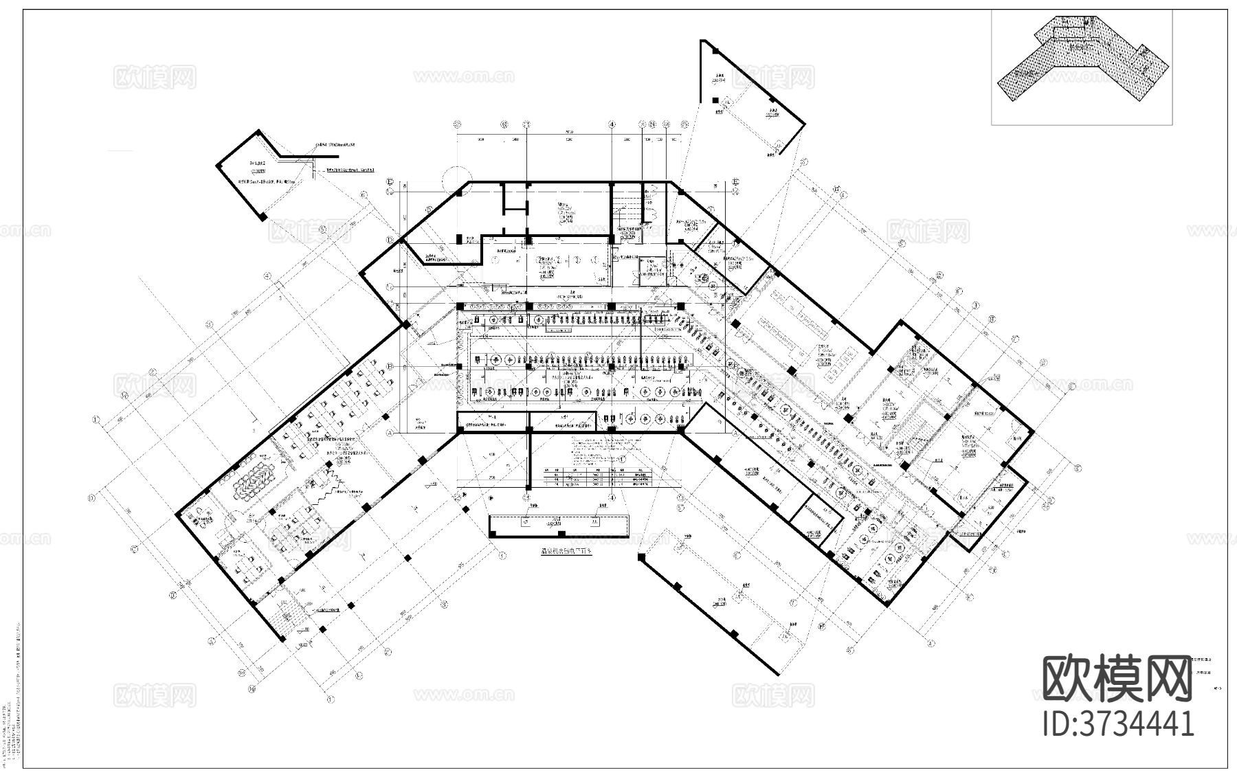西部乡村旅游综合体温泉酒店电气cad施工图下载（渲染图8）