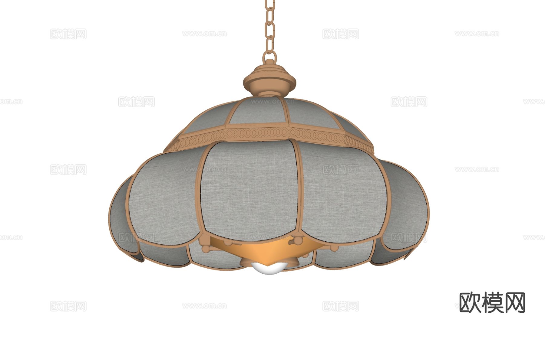 欧式吊灯花灯 吊灯su模型下载（渲染图1）