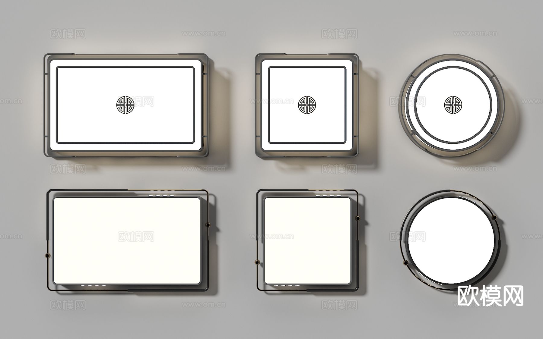 客厅吸顶灯 方形吸顶灯3d模型