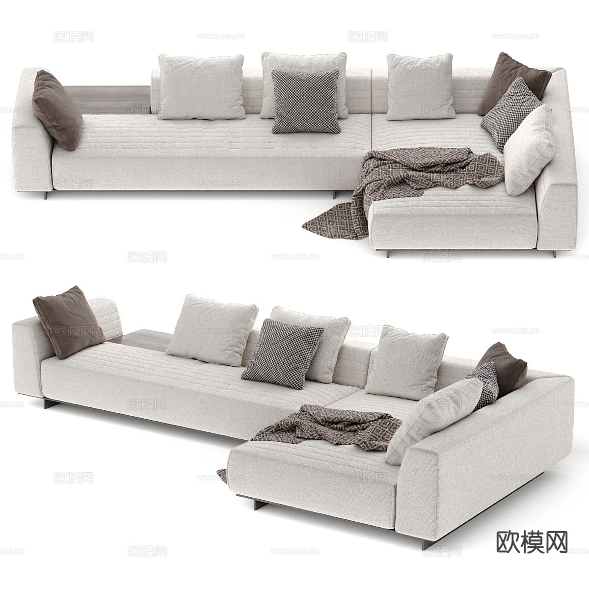 Minotti Roger 多人沙发 转角沙发3d模型