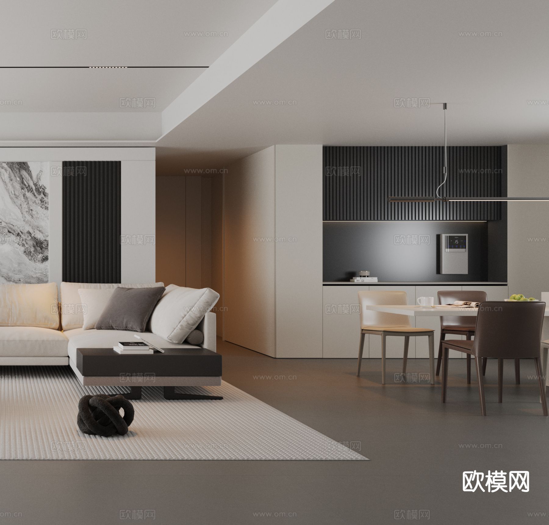 意式客餐厅3d模型下载（渲染图3）