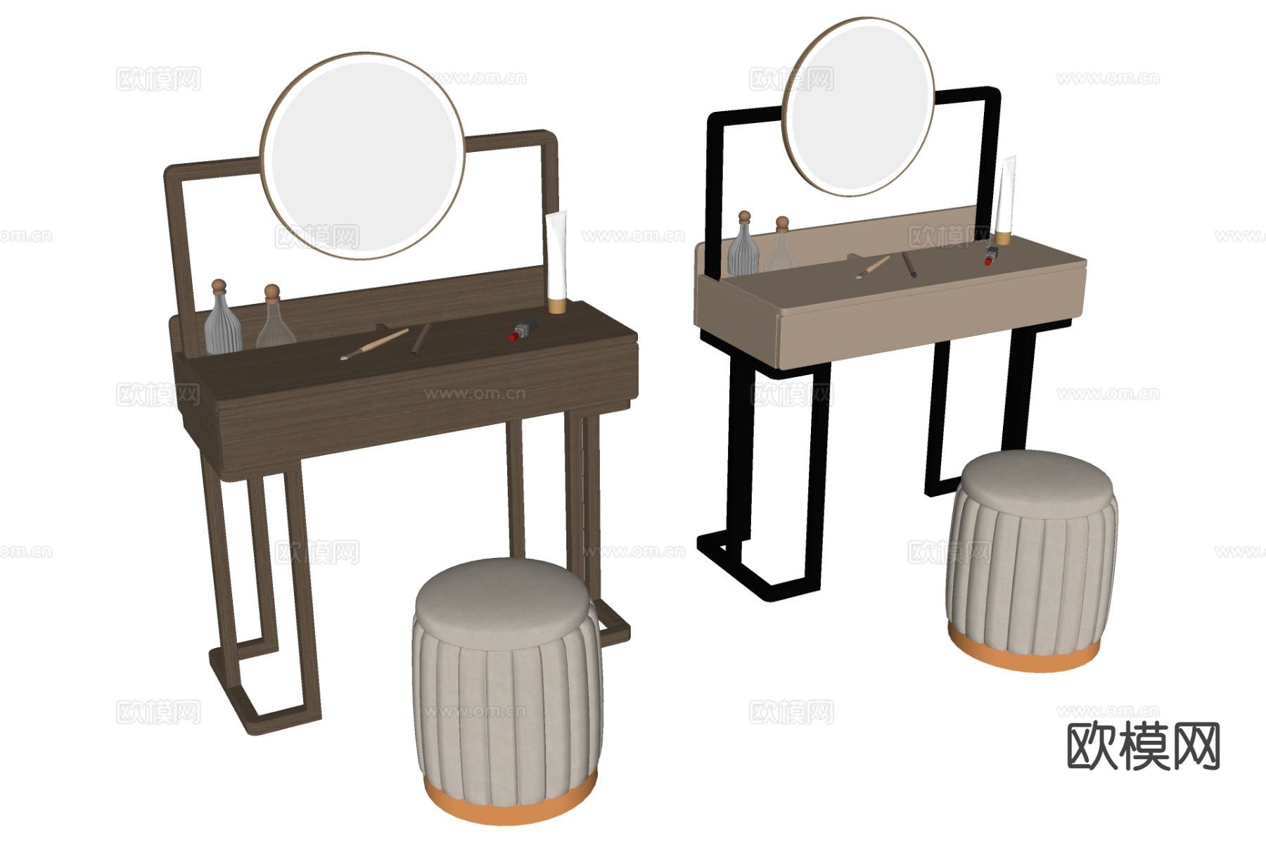 现代梳妆台su模型
