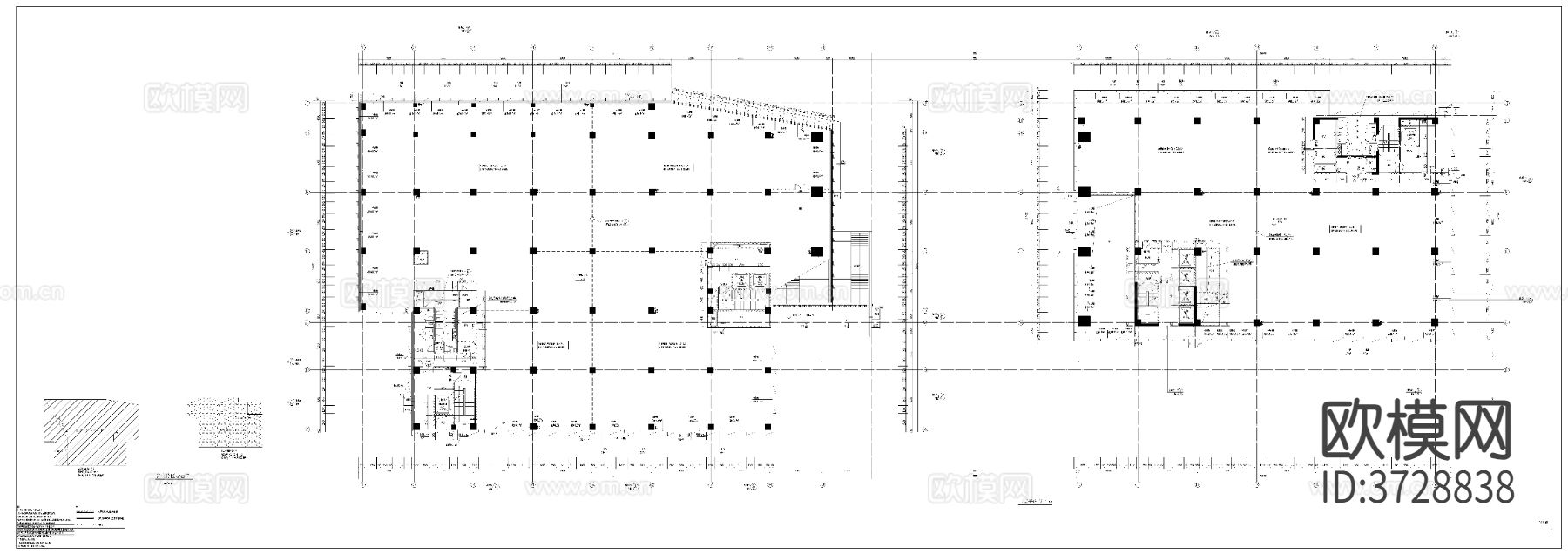 研发丙类高层厂房建筑cad大样图下载（渲染图1）