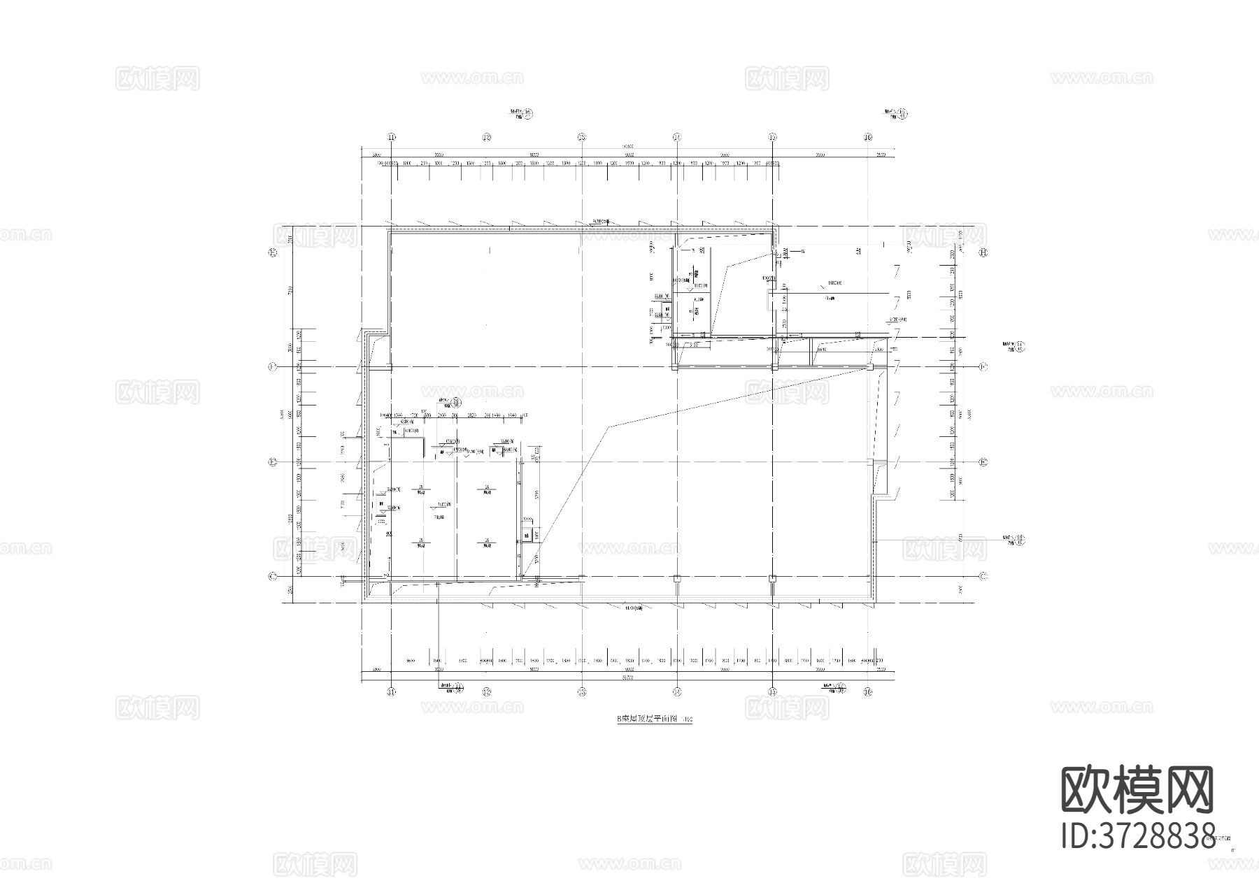 研发丙类高层厂房建筑cad大样图下载（渲染图4）