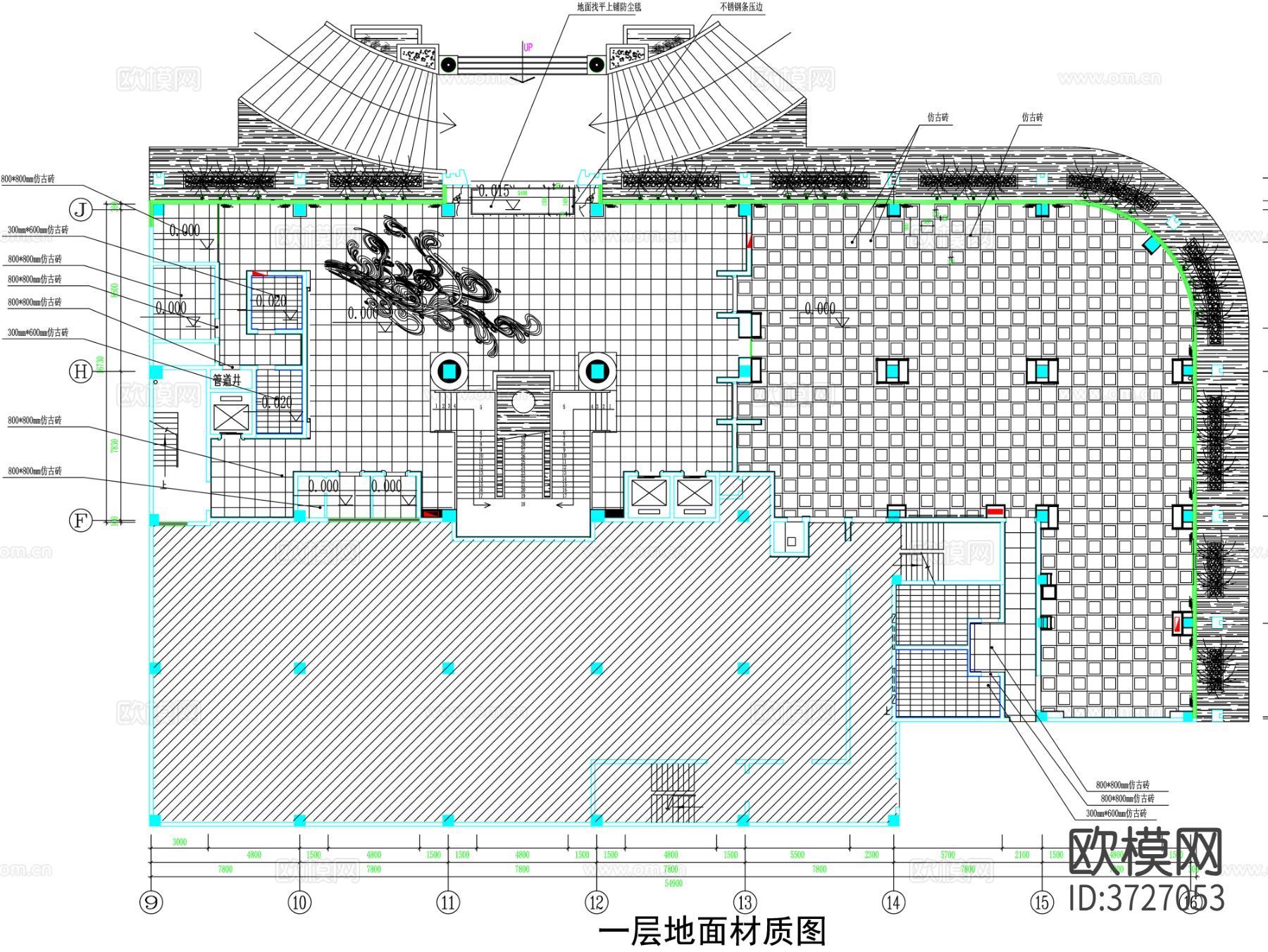 宴会厅平面图 宴会厅平面布局 宴会厅平面布置 宴会厅cad施工图