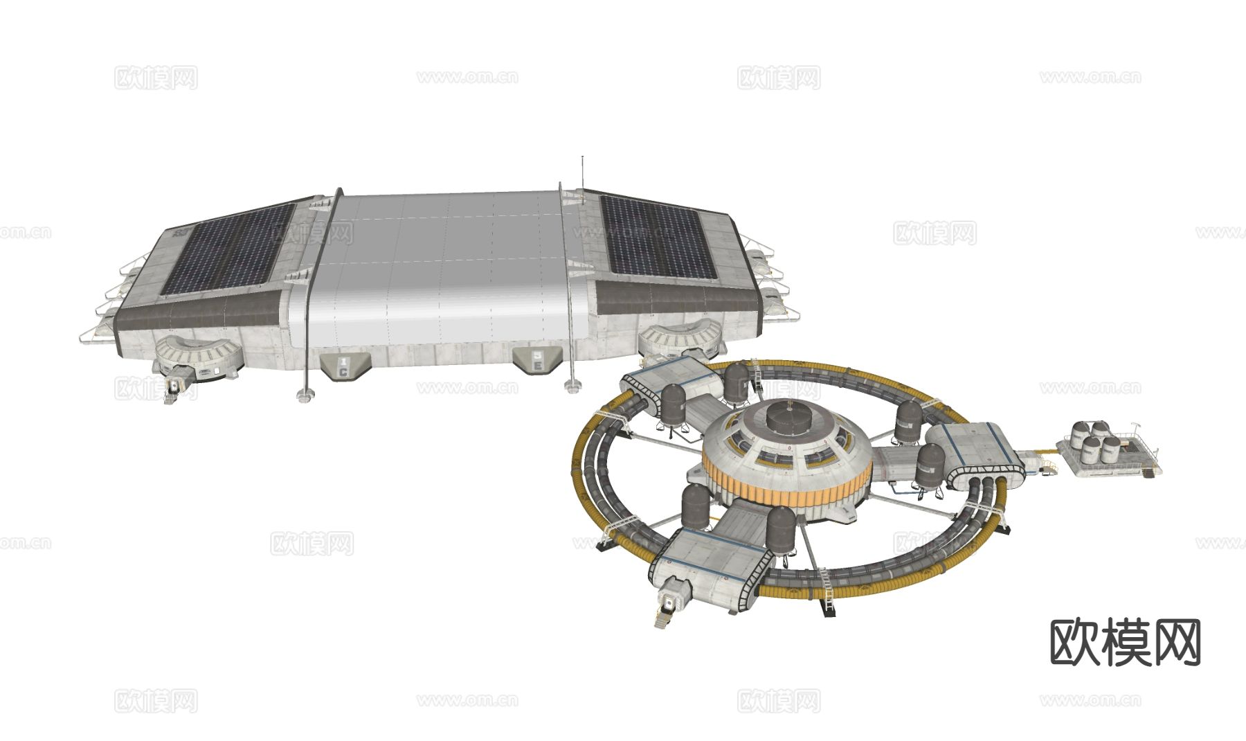 月球基地 太空设备su模型