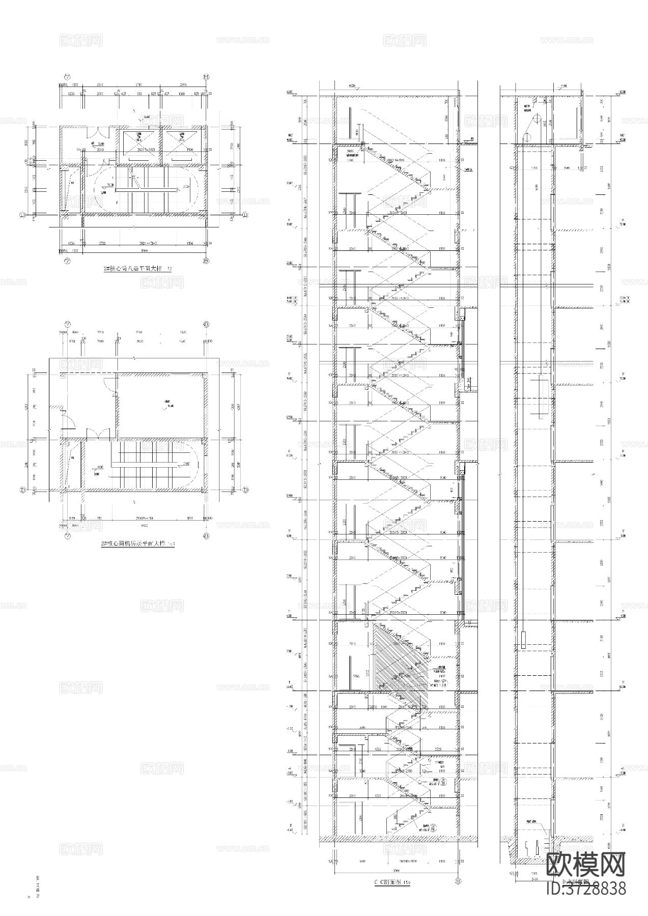 研发丙类高层厂房建筑cad大样图下载（渲染图7）