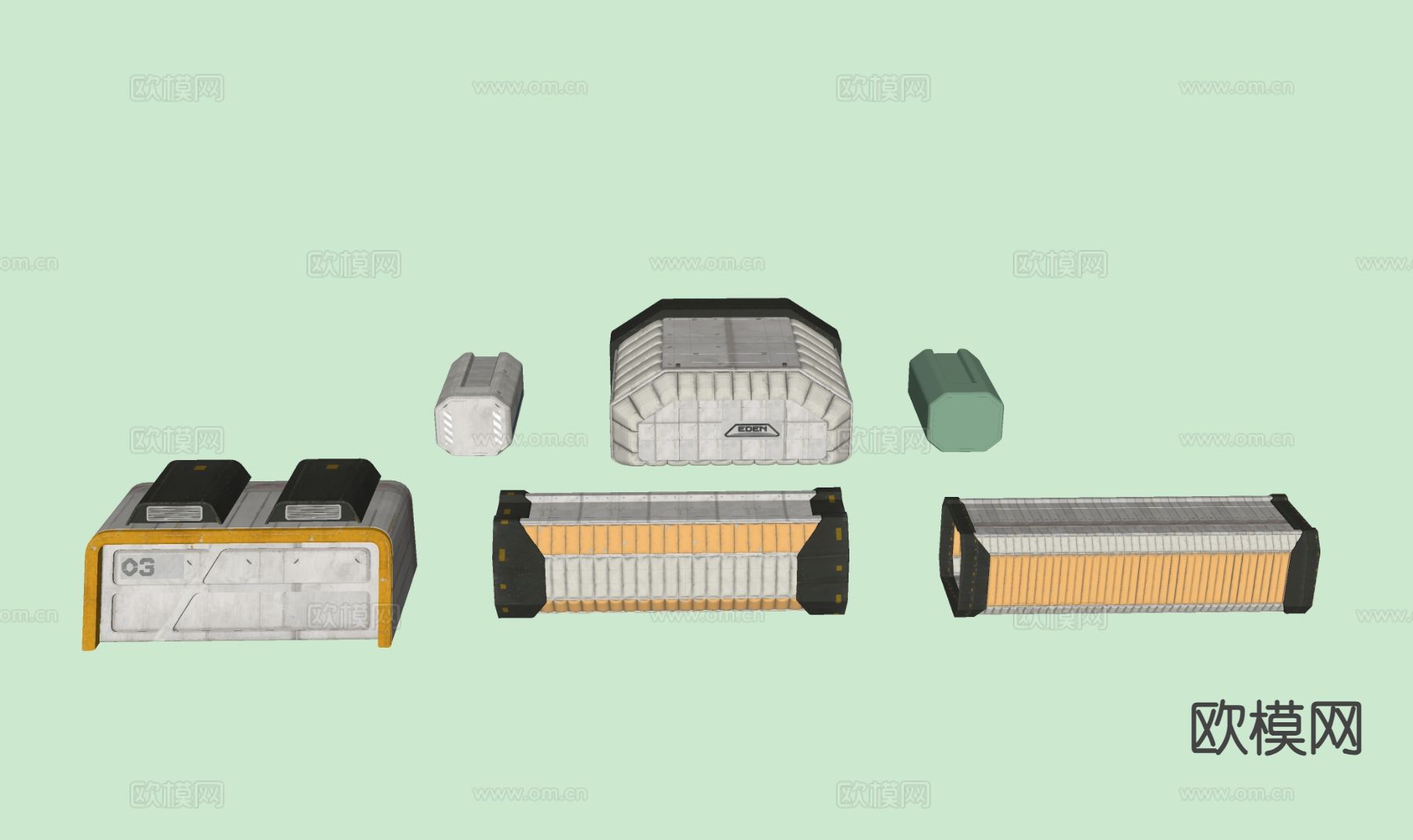 月球基地 太空设备su模型下载（渲染图1）