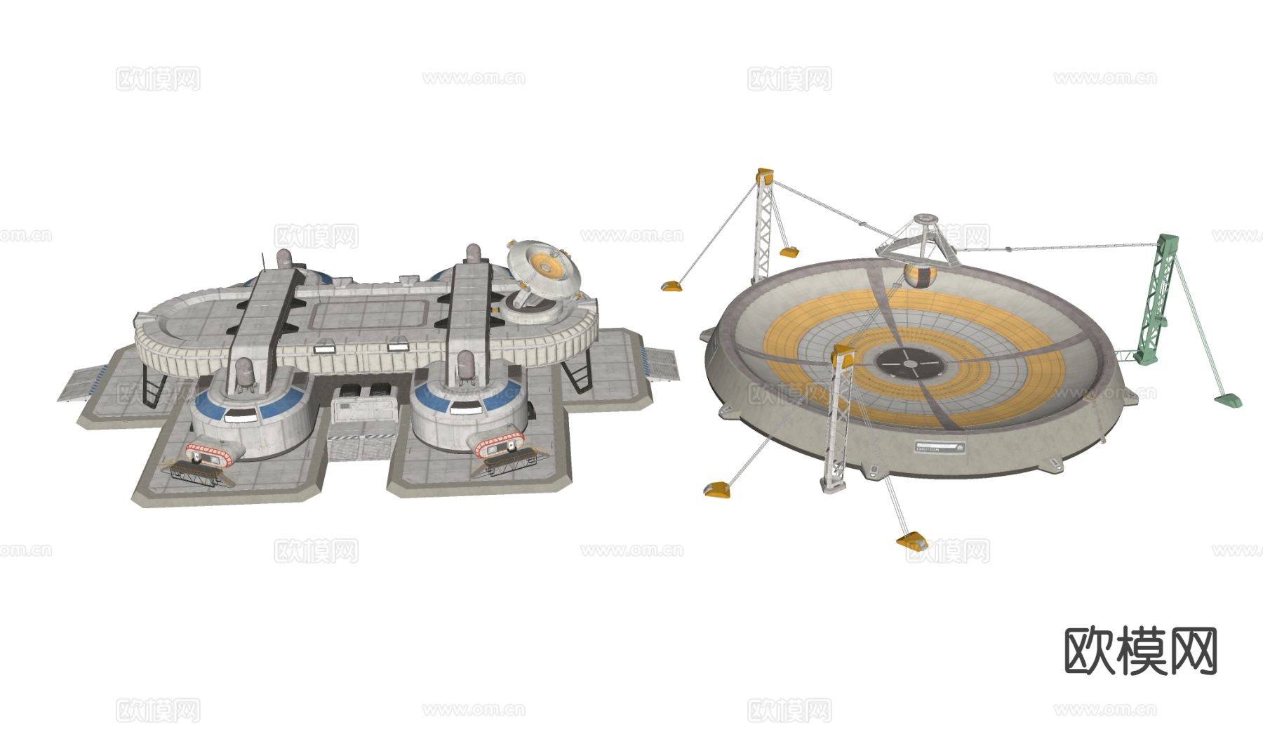 月球基地 太空设备su模型