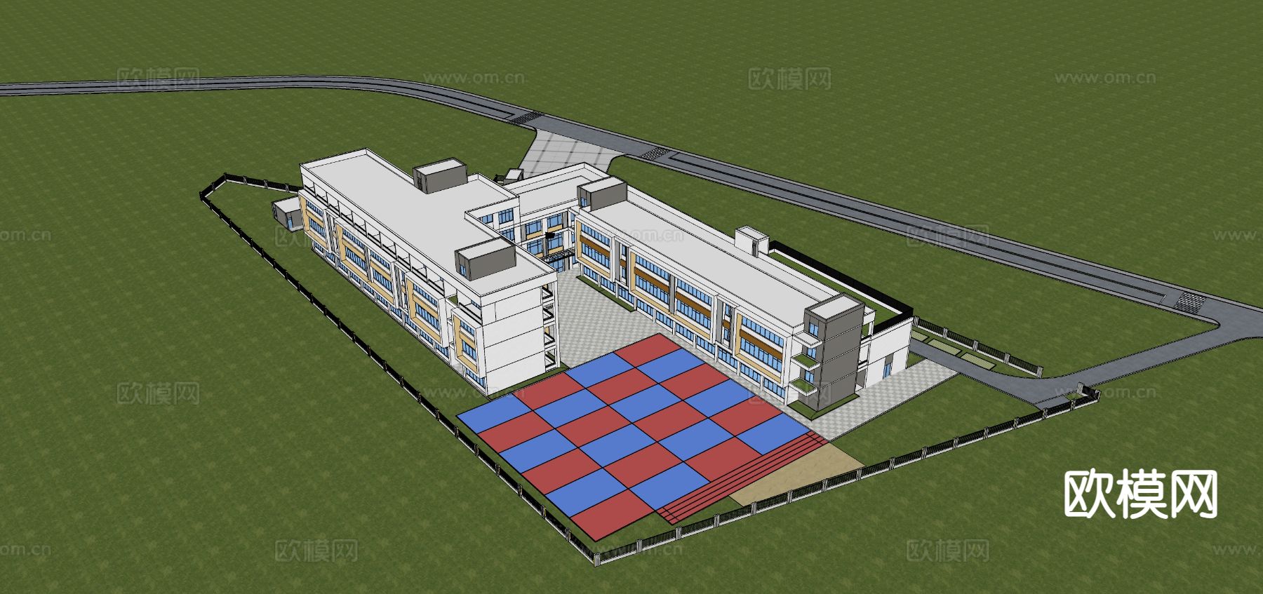 学校建筑 教学楼su模型