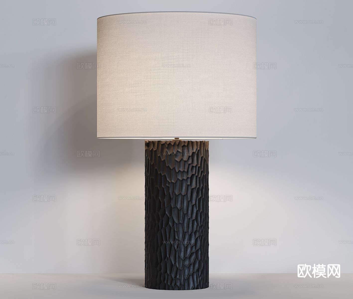 现代台灯su模型下载（渲染图2）
