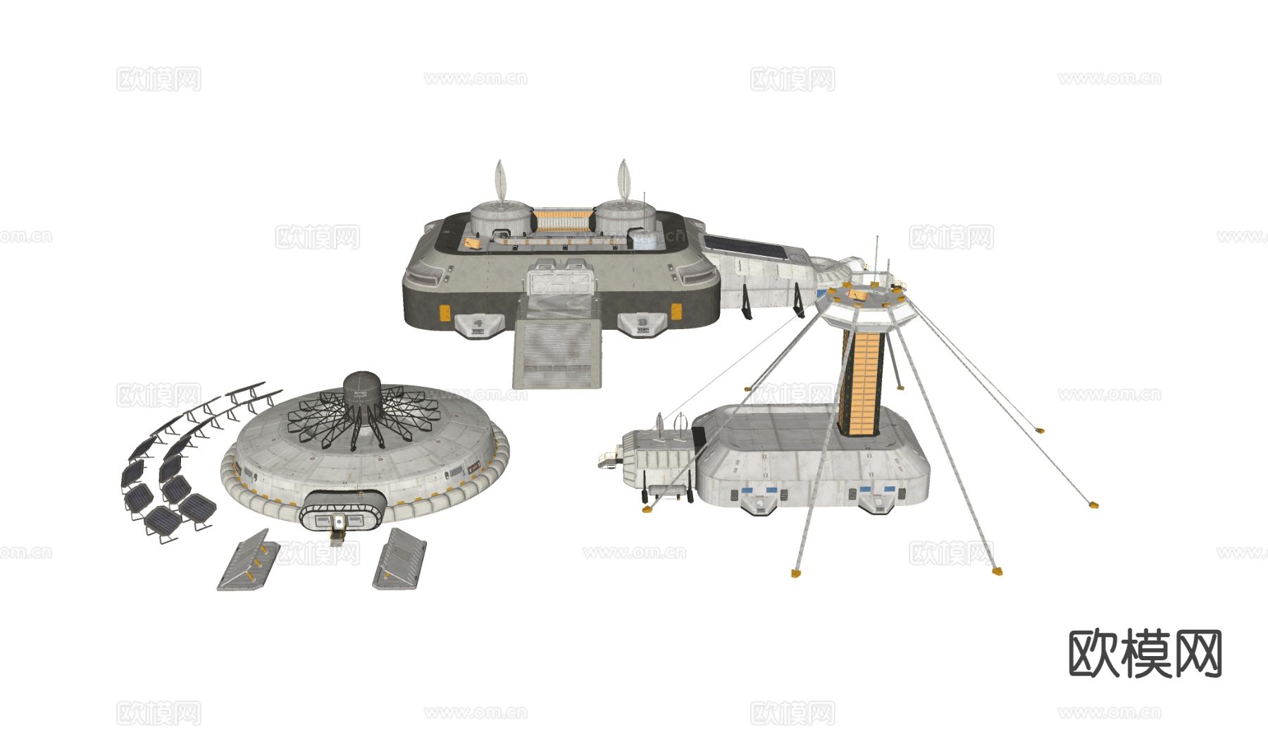 月球基地 太空设备su模型