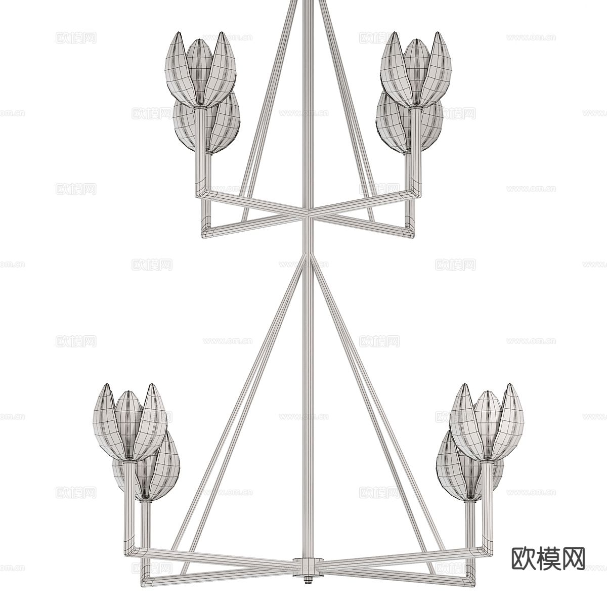 Chandelier 铁艺吊灯 大厅吊灯3d模型