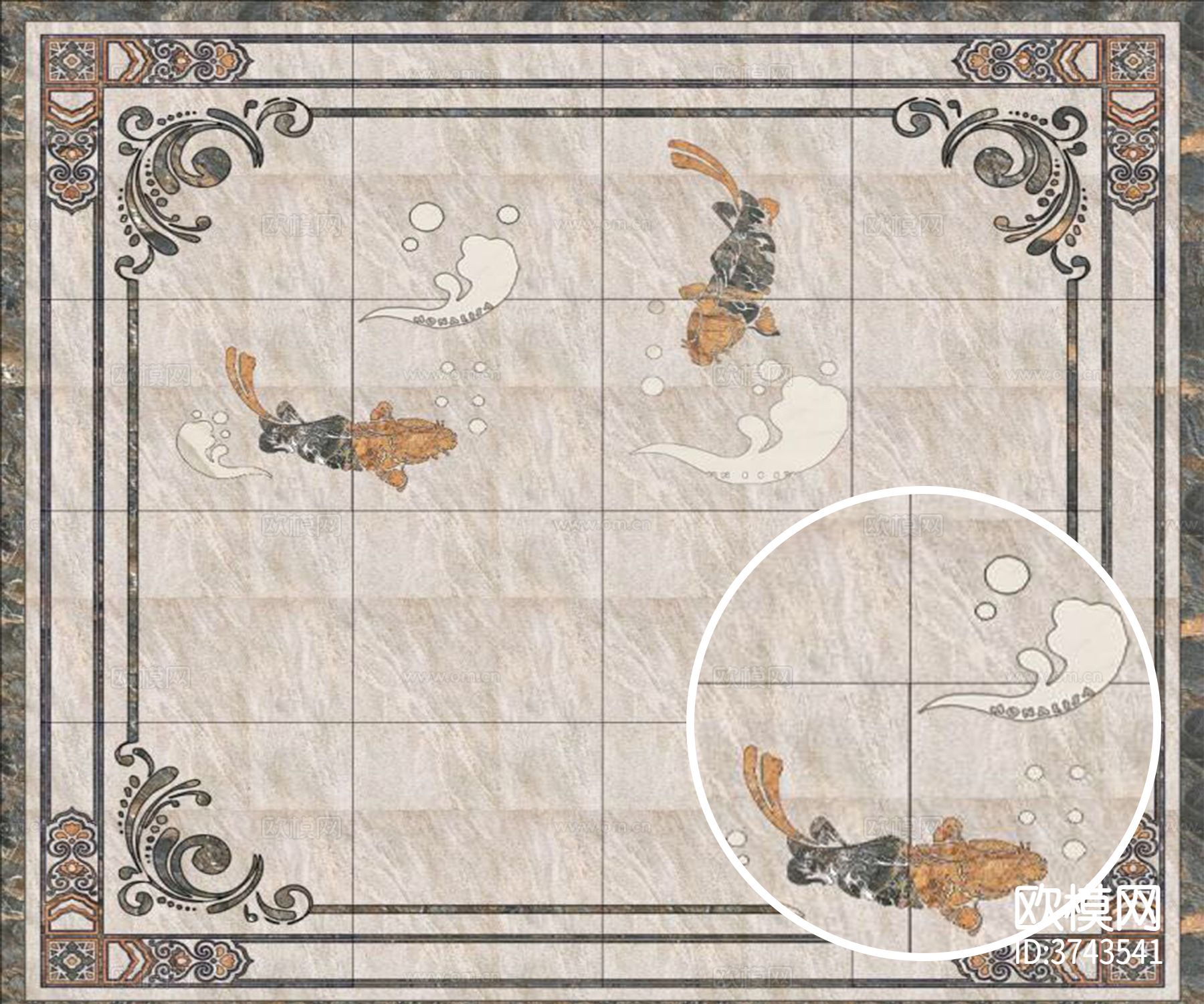 拼花地砖材质下载