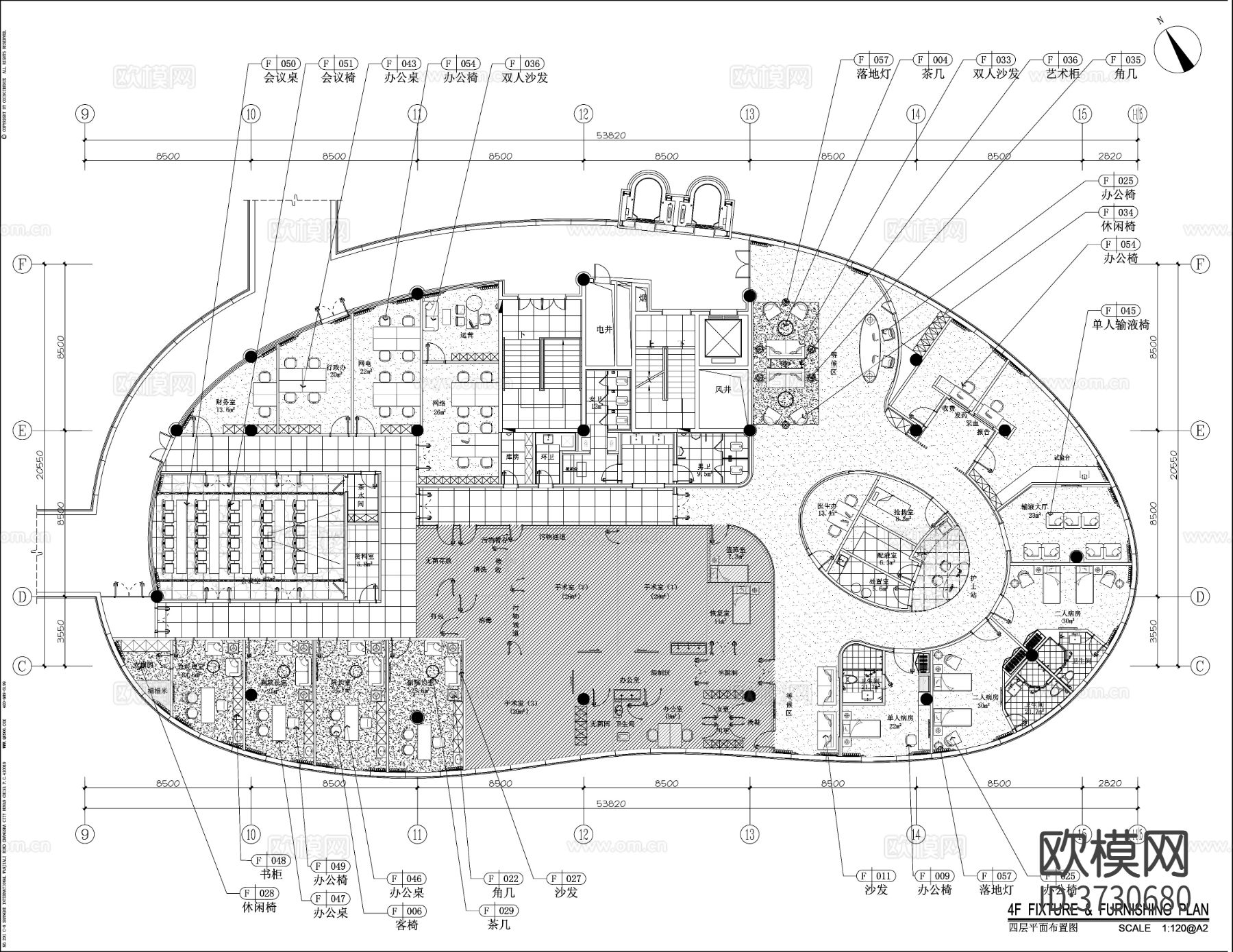 医疗美容微整形医院cad施工图