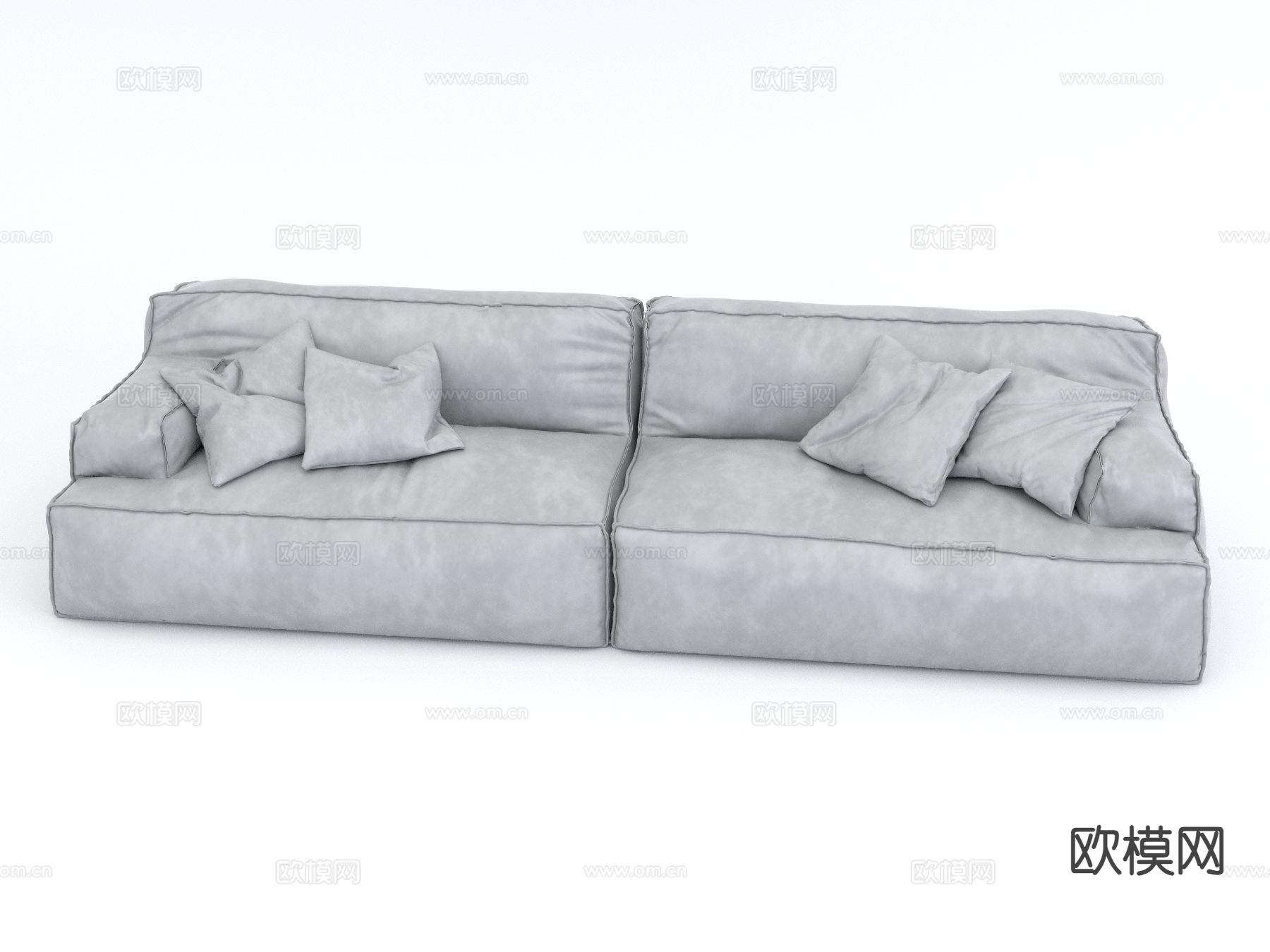 现代双人沙发3d模型下载