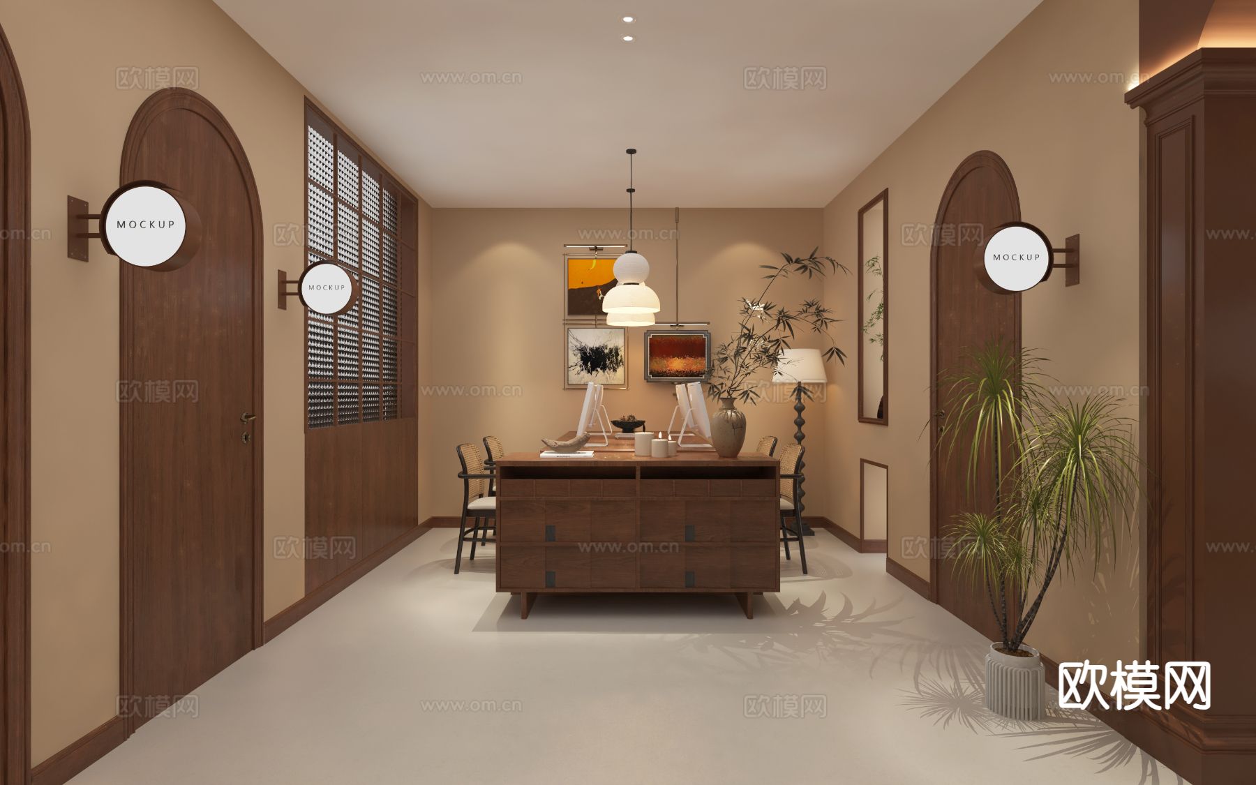 中古风婚纱店 婚纱摄影3d模型下载