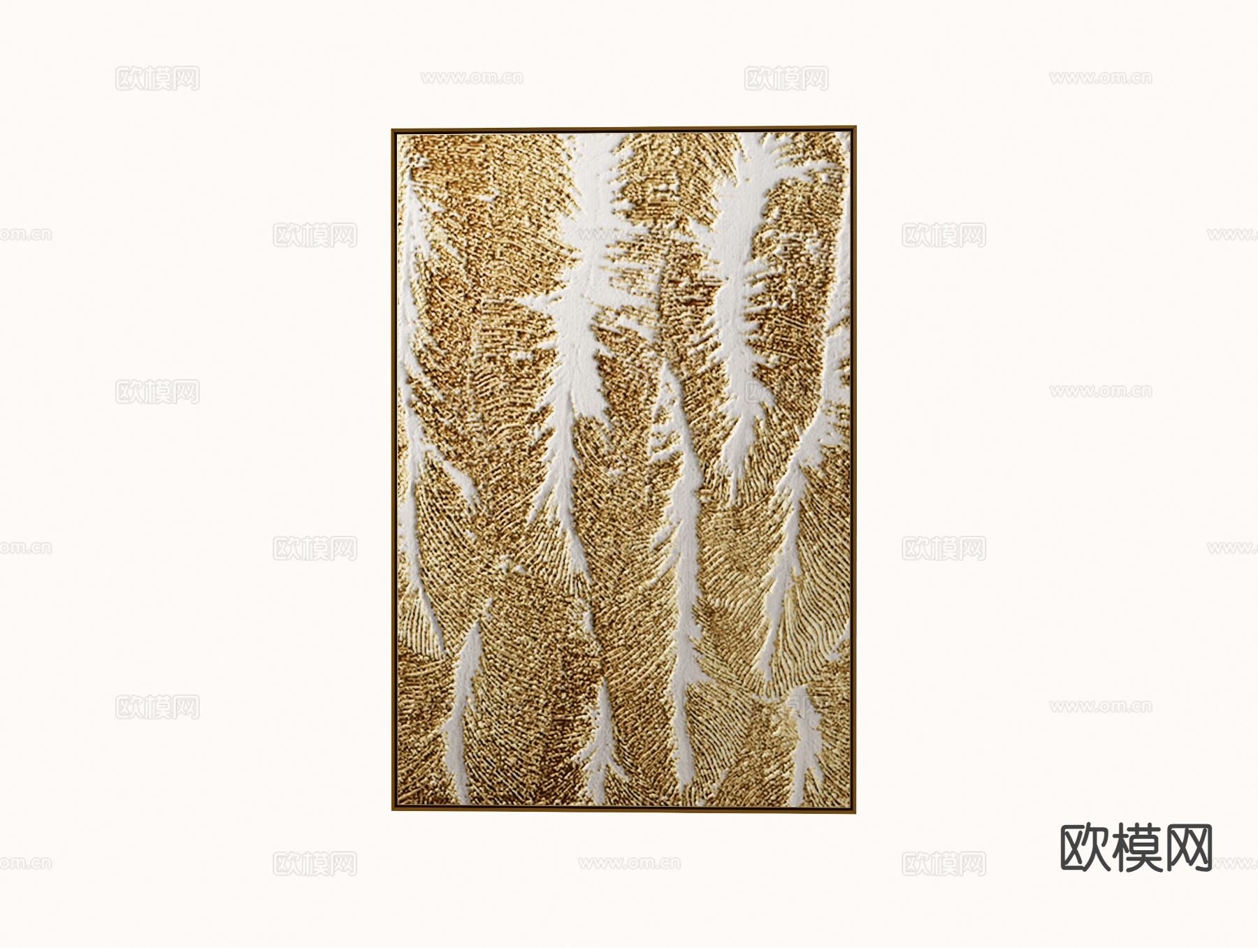 现代轻奢装饰画su模型下载（渲染图2）