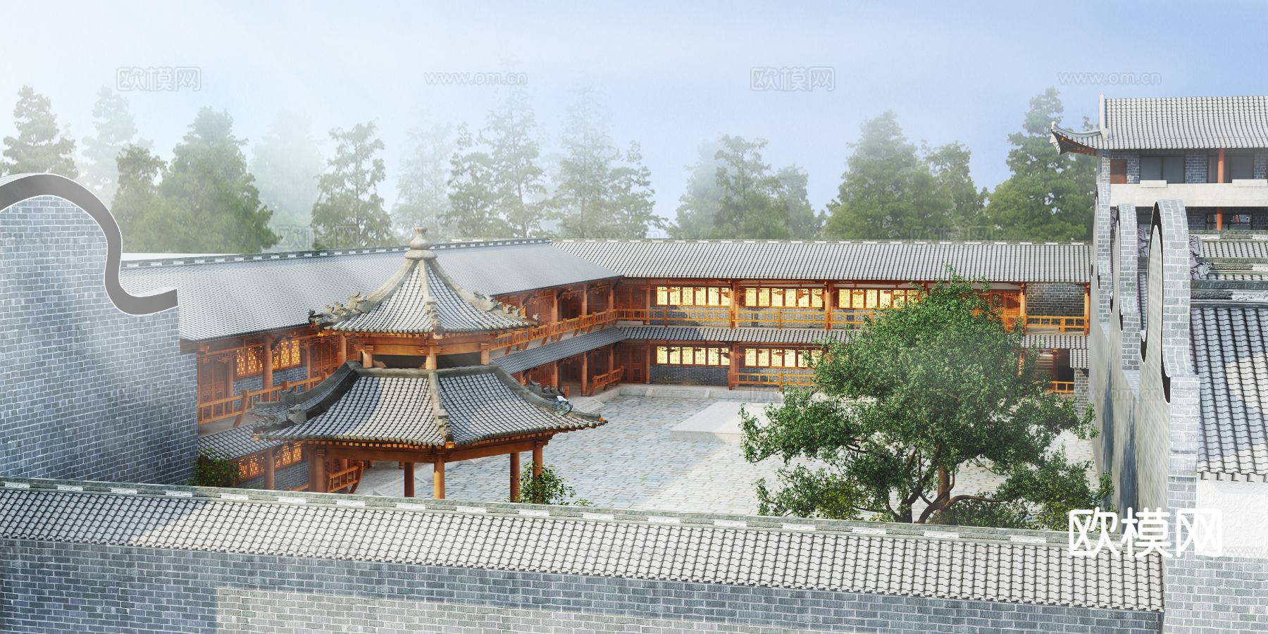 中式古建筑 古代商铺3d模型