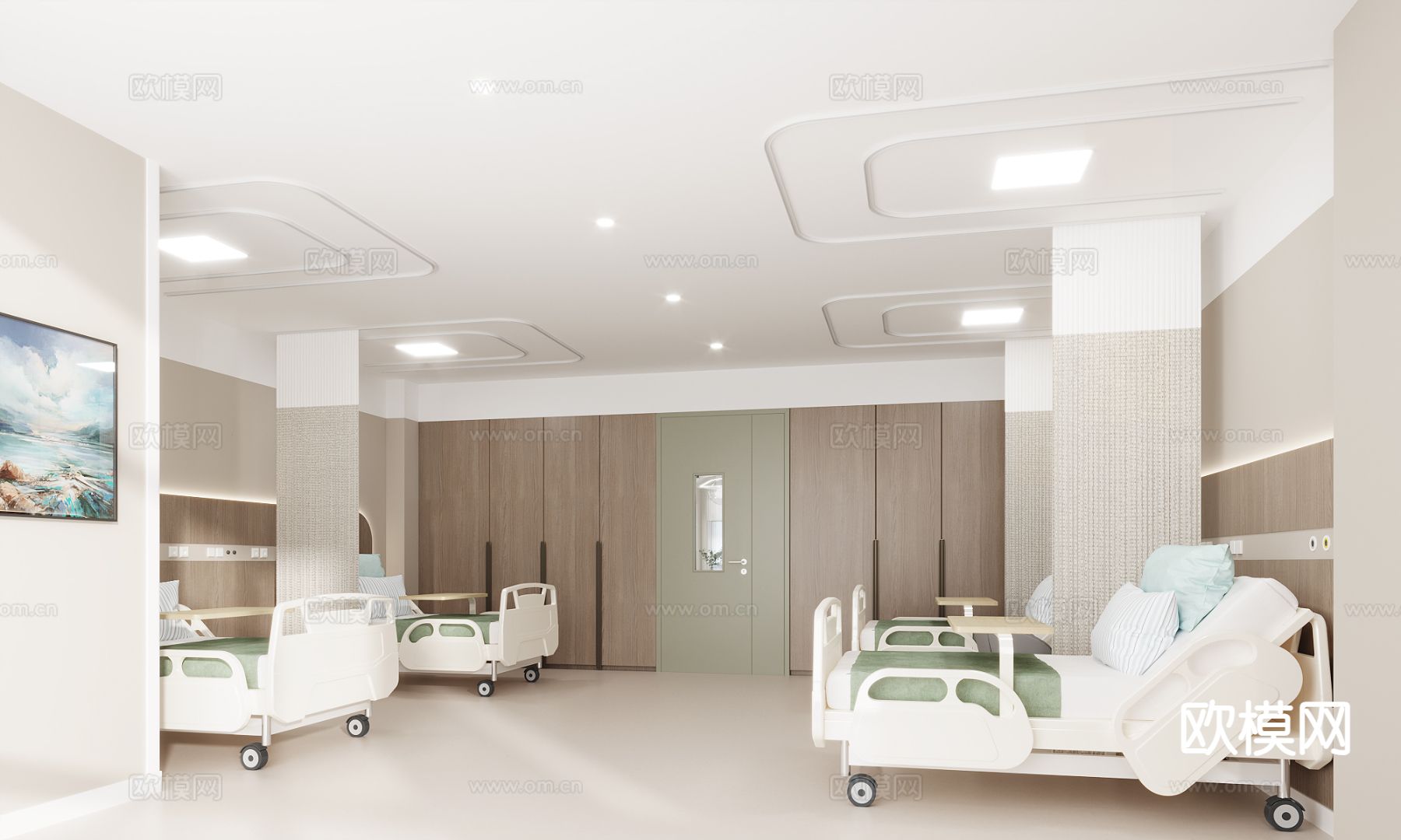 现代医院 病房3d模型下载