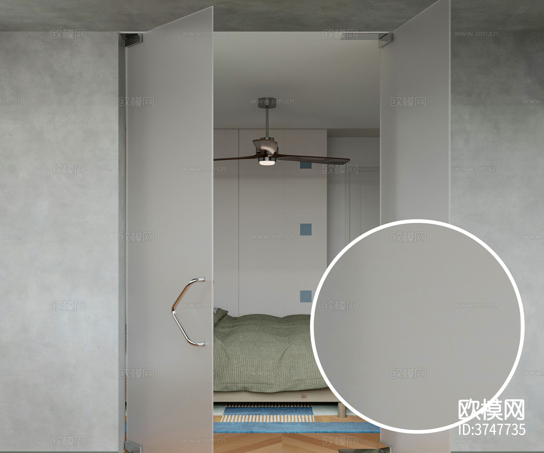 磨砂玻璃门材质下载