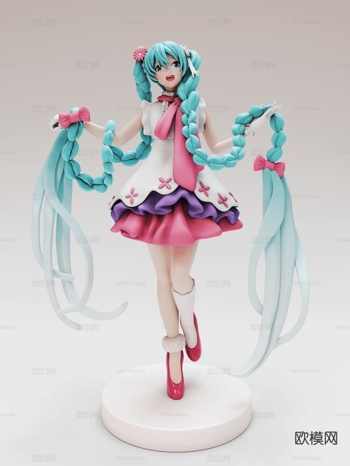 初音潮玩 雕塑 卡通摆件3d模型