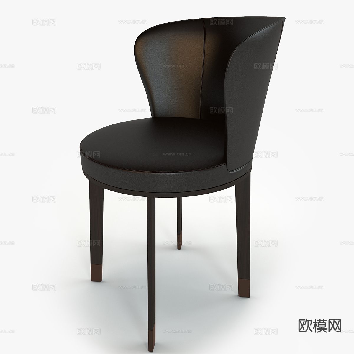 Giorgetti 皮革椅子 餐椅3d模型