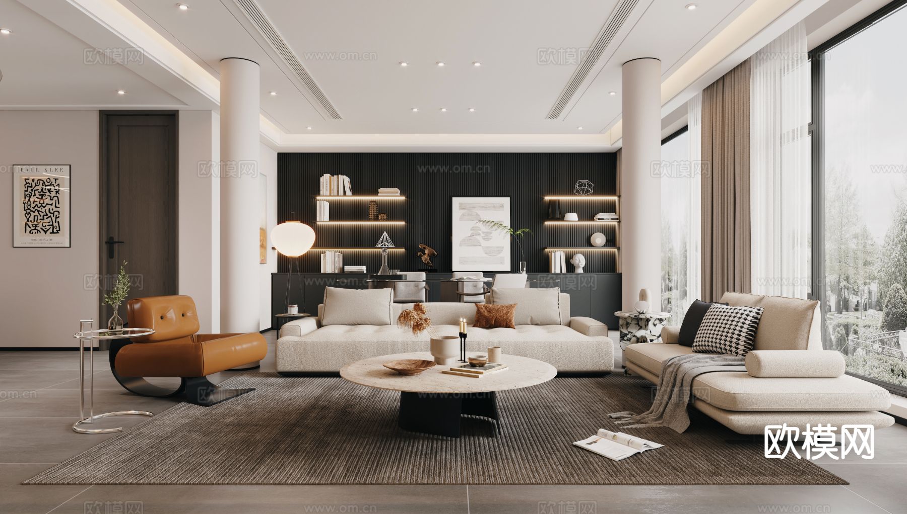 现代客餐厅su模型